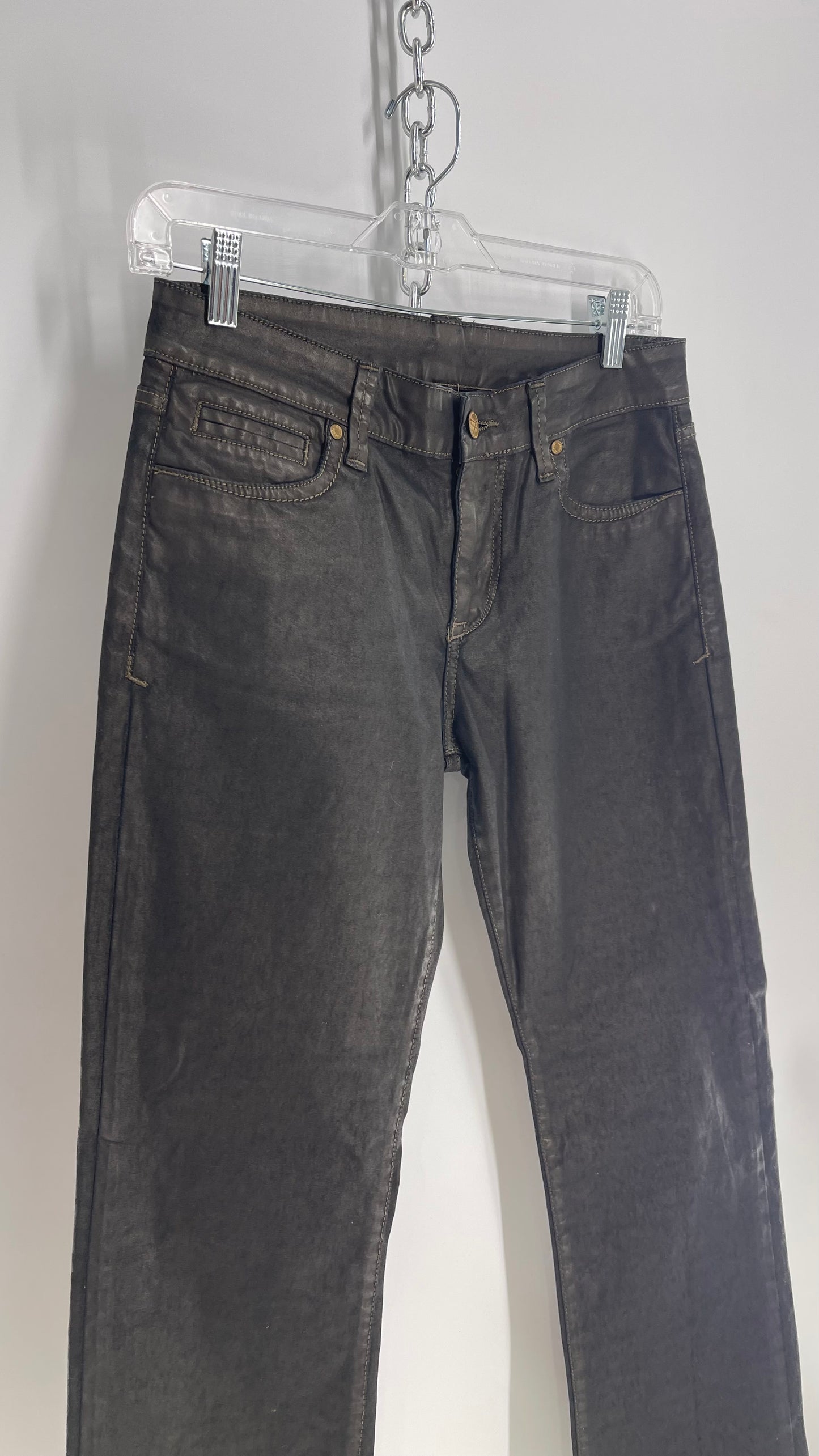 ACQUAVERDE Paris Metallic Mud Tone Jeans (28)