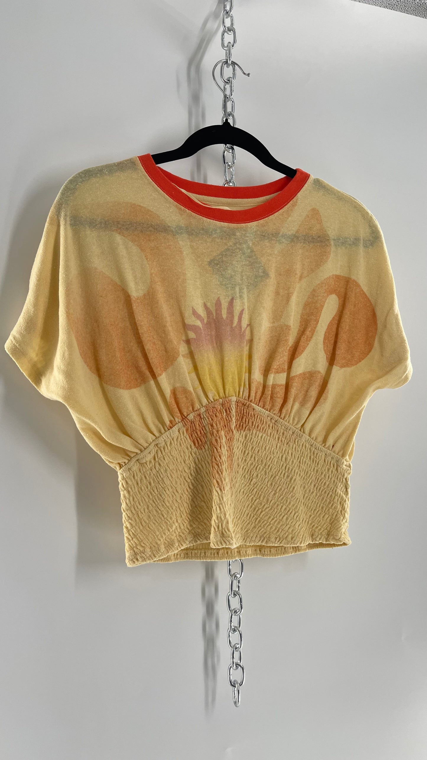 Free People Solar Graphic with Smocked Waistline (Small)