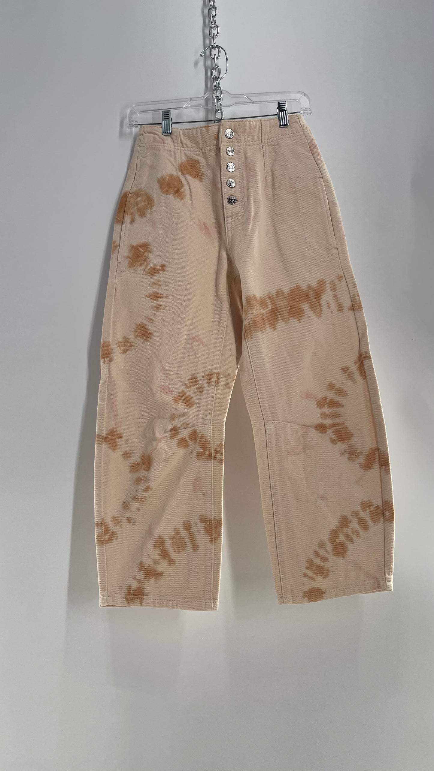 Free People Osaka Beige Carpenter Pant with Sunburst Tie Dye (24)