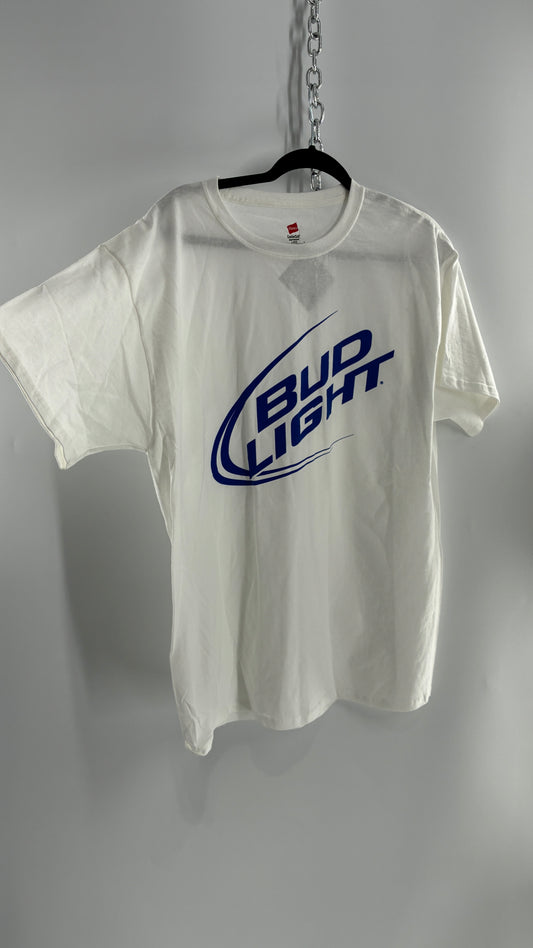 Vintage Bud Light Logo T Shirt (Large)