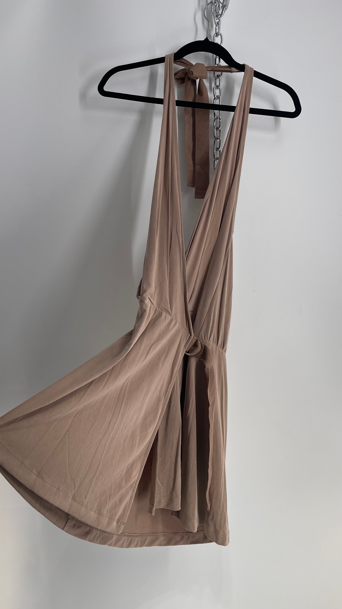 Free People Tan Lycra Halter (Medium)