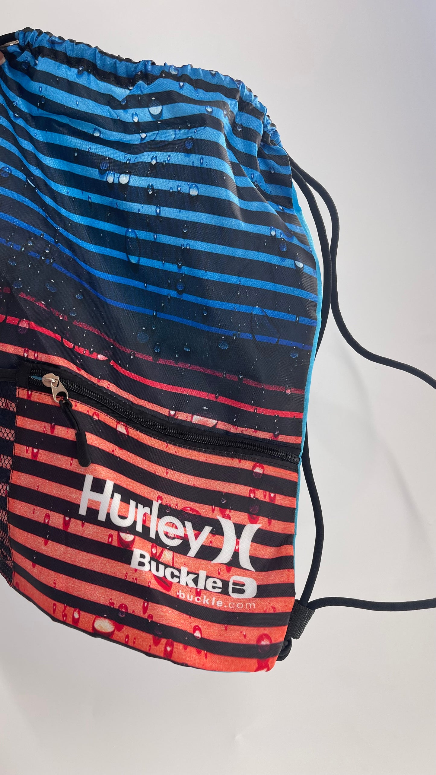 BUCKLE HURLEY Water Droplet Athletic/Gym Surfer Drawstring Bag