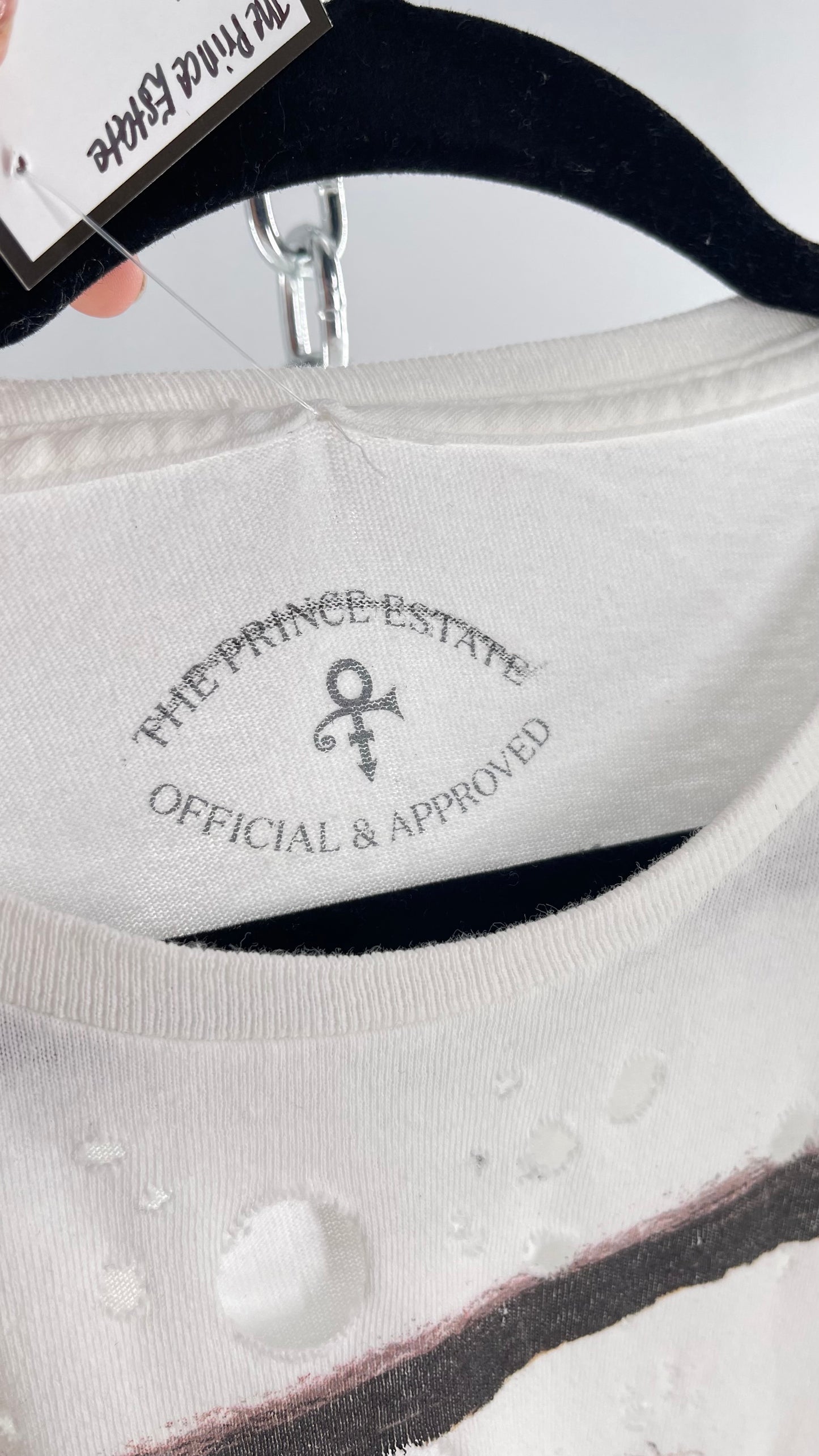 The Prince Estate Oversized Distressed Band T  (S/M)