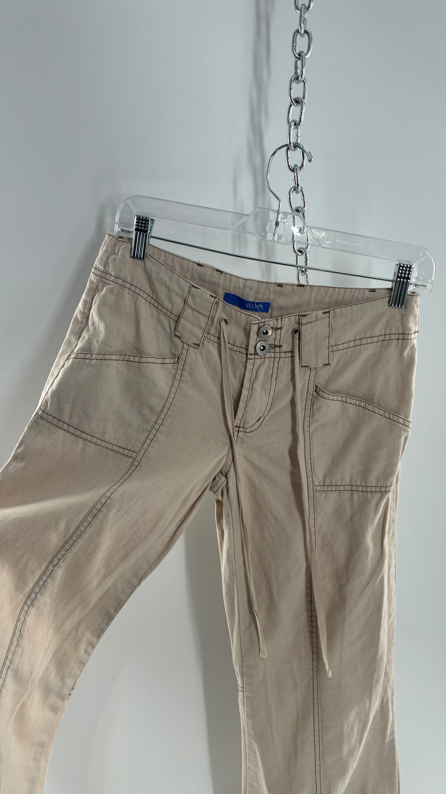 Vintage dELiA*s Light Weight Ultra Low Rise Kick Flare Cargo (3)