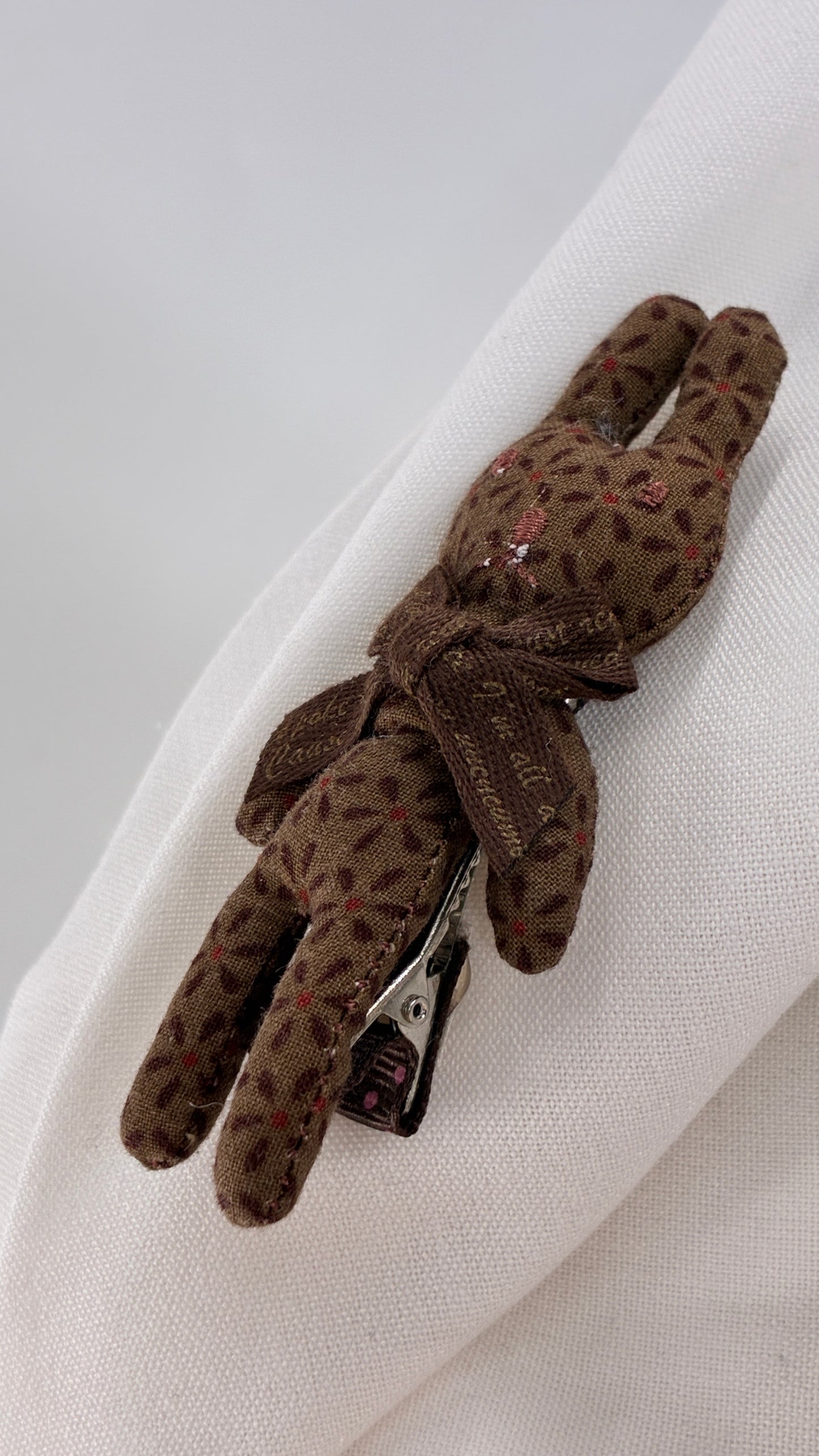 Vintage Stuffed Rabbit Hair Clip