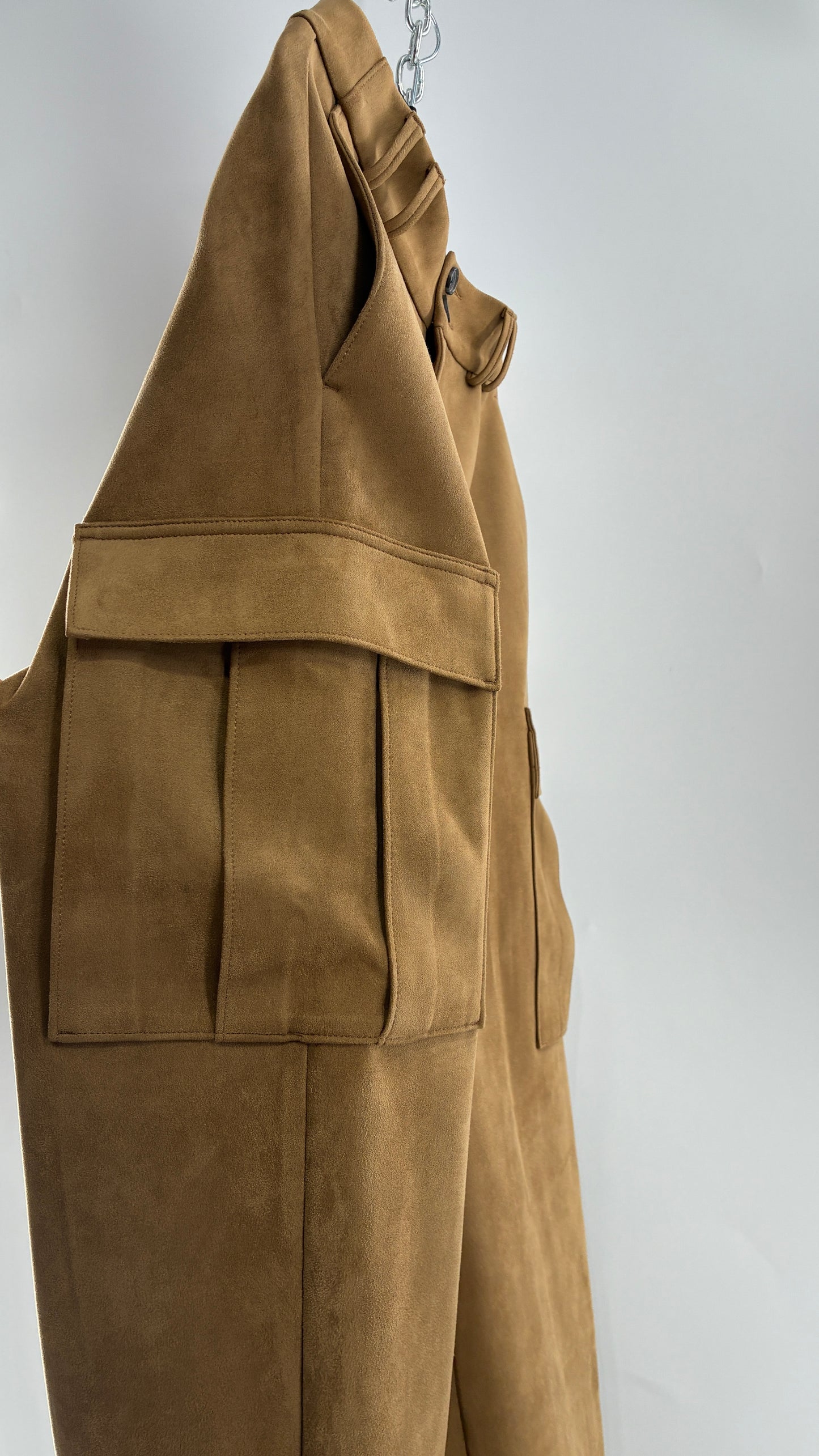 BANANA REPUBLIC Ultra Thick Baggy Vegan Suede Comfy Cargos (4)