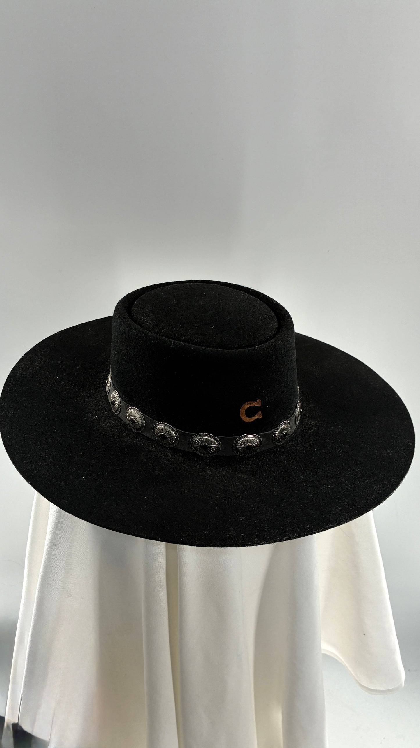 Vintage CHARLIE1HORSE High Desert Black 100% Wool Wide Brim Hat