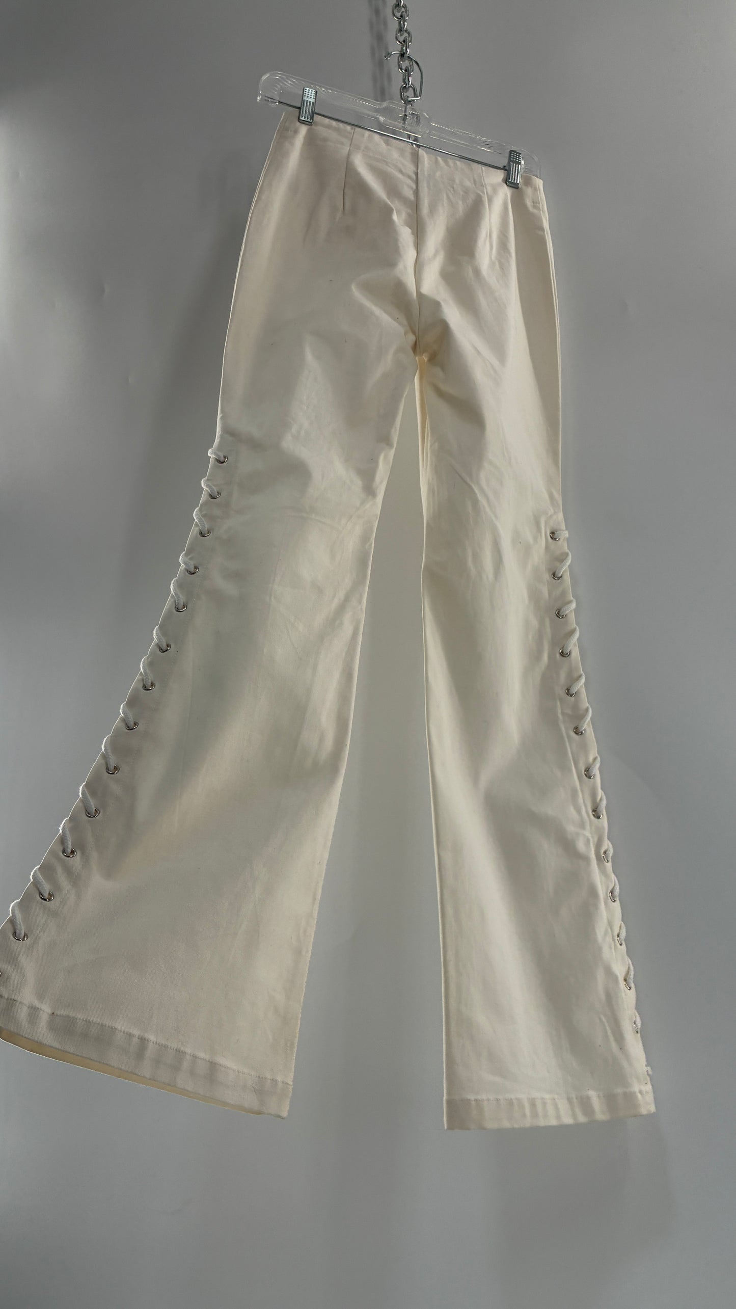 Vintage Off White Bottoms with Lace Up Closure + Legs (Small)