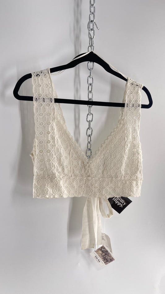 Urban Outfitters White Eyelet Lace Bustier with Tags Attached (Large)