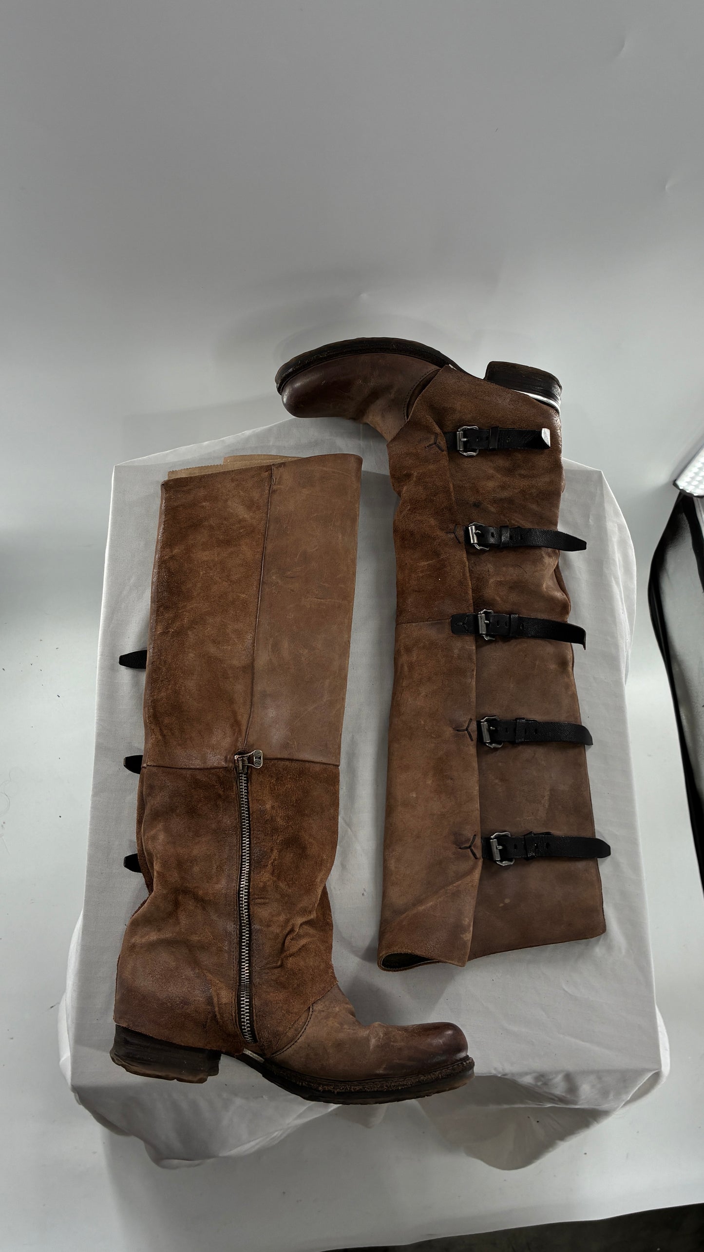 Tatum Over the Knee AS98 Distressed Worn Boots (41)