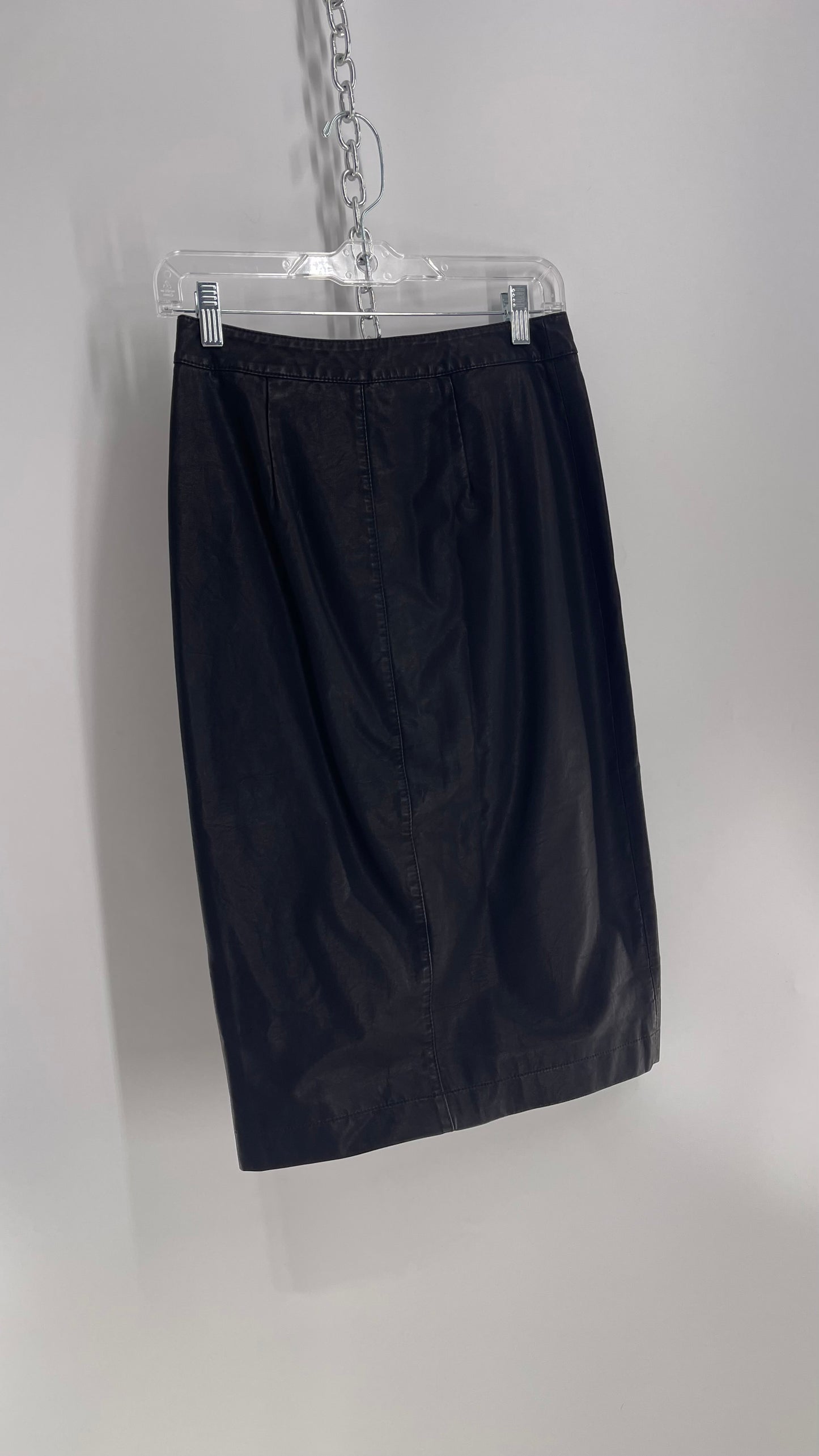 Free People Vegan Leather Skirt with Zipper Detail (2)