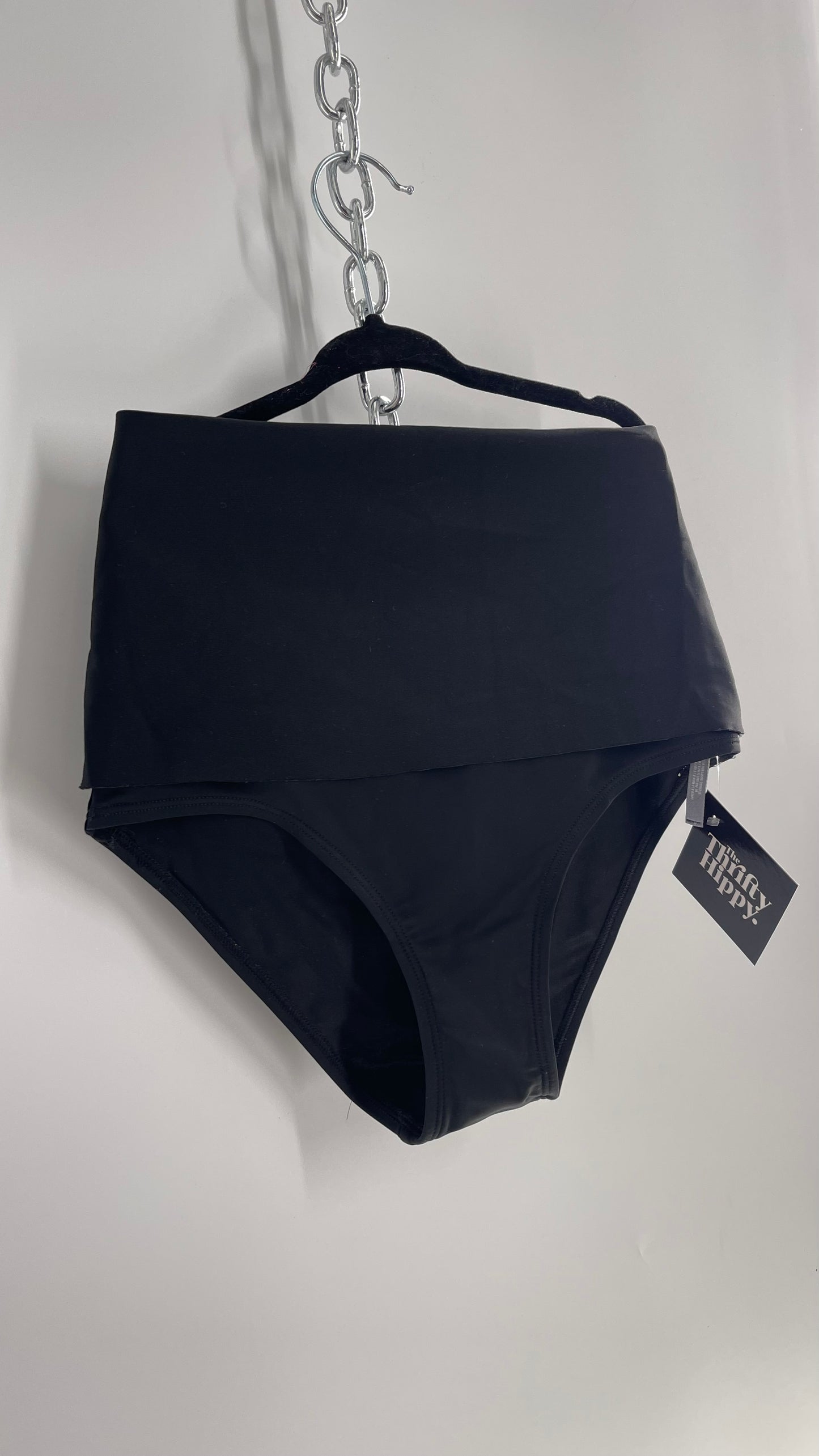 Aerie Black Ultra High Waisted Swim Bottoms (XS)