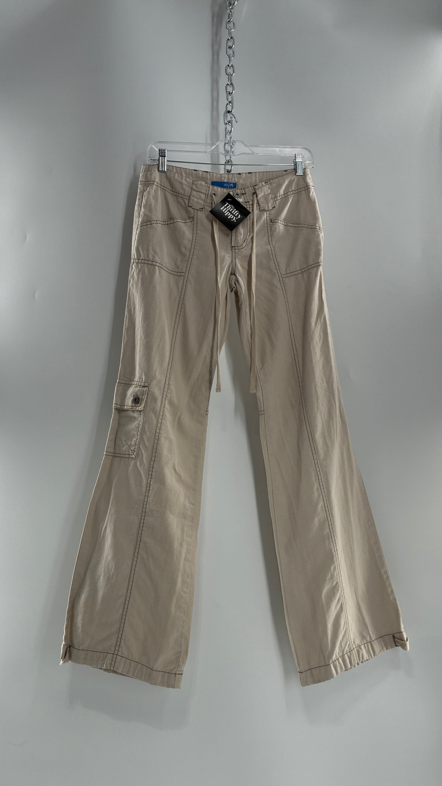 Vintage dELiA*s Light Weight Ultra Low Rise Kick Flare Cargo (3)