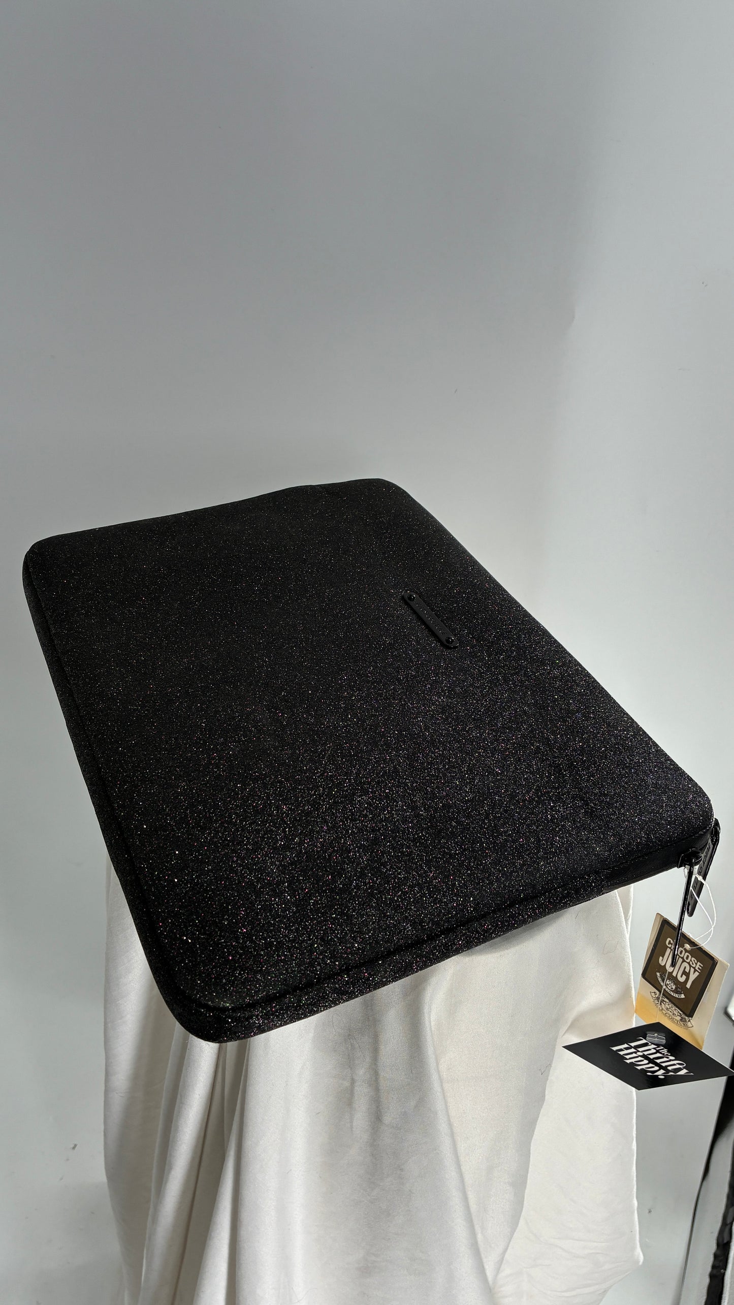Vintage JUICY COUTURE Black Glitter Laptop Case with Tags Attached