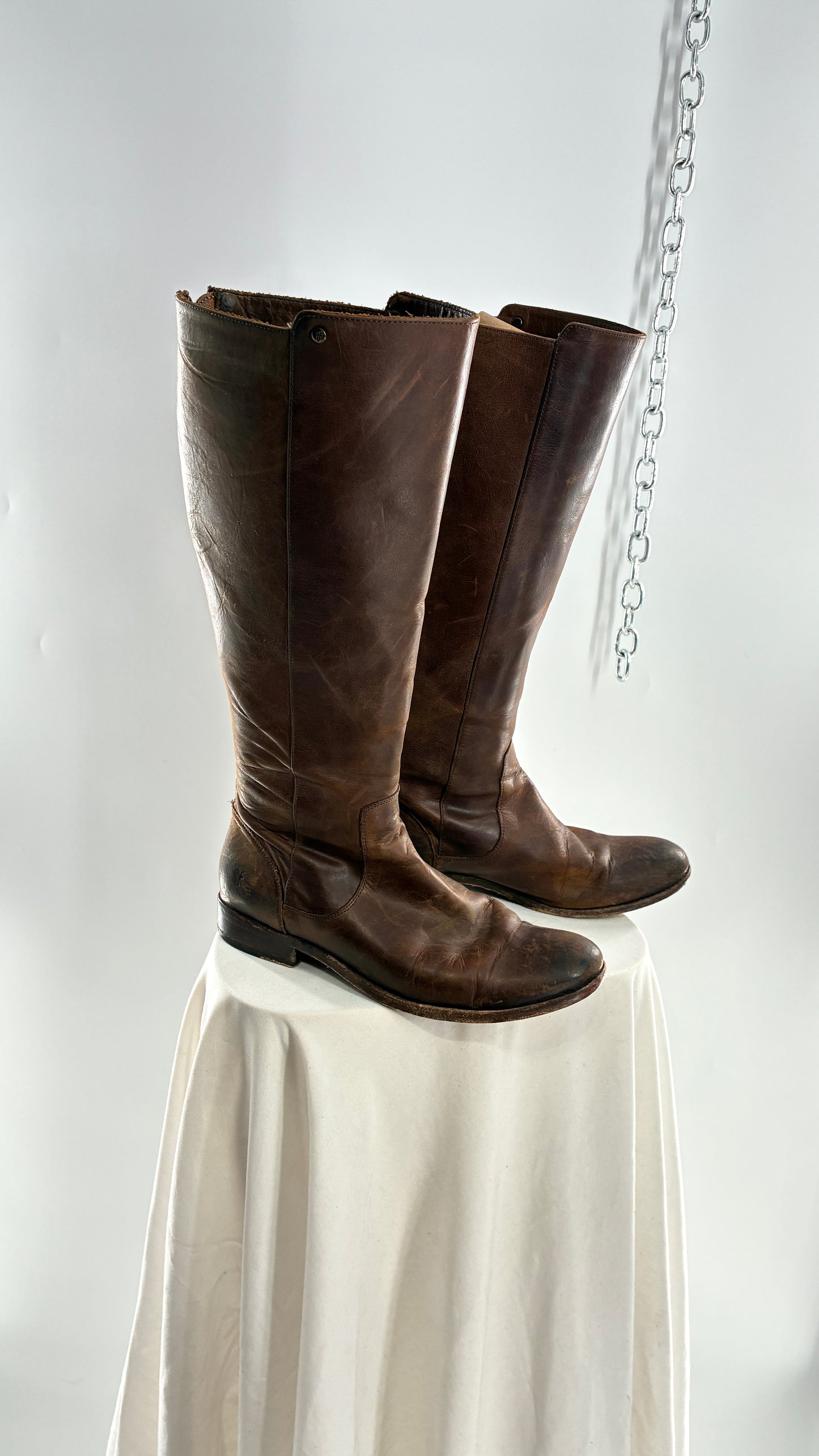 Vintage Distressed FRYE Riding Boots Made in Mexico (8)