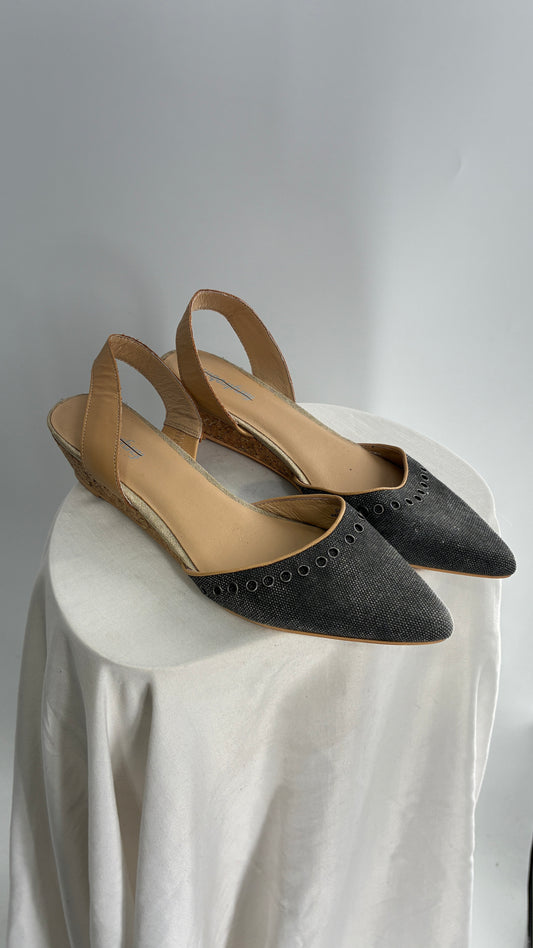 FARYL ROBIN Pointed Toe Slingbacks with Grommet Detailing (10)