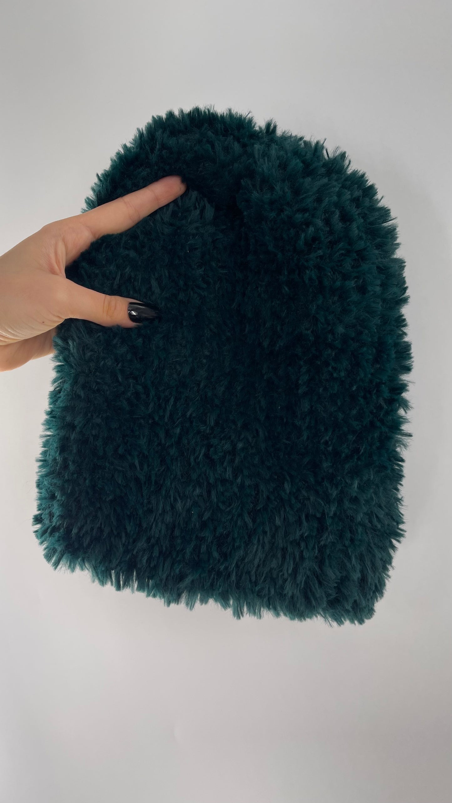 Free People Emerald Green Fuzzy Beanie