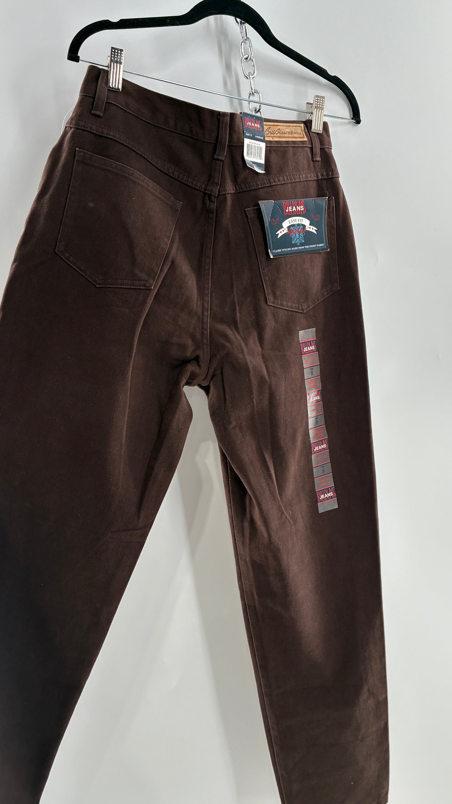 Deadstock Vintage BILL BLASS Brown High Waisted Mom Jeans