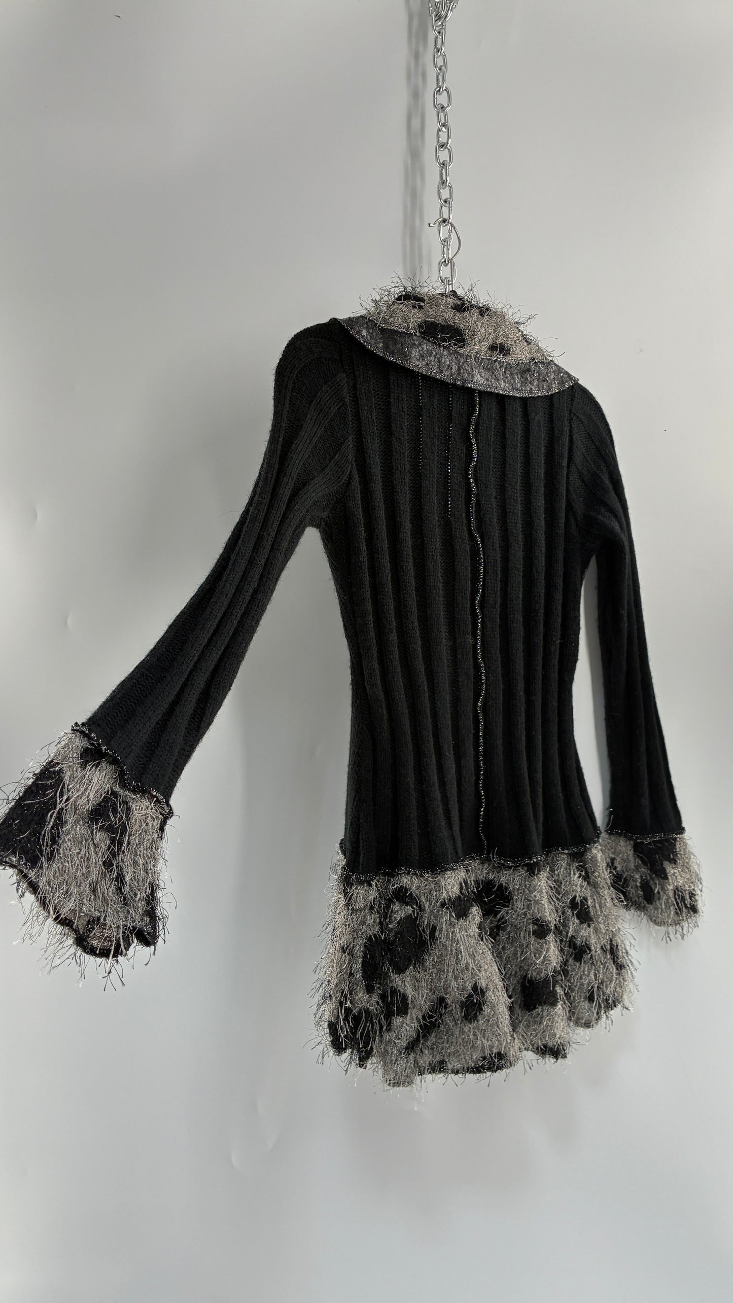 Vintage S|I|O|N|I Black, Grey Cardigan (Small)