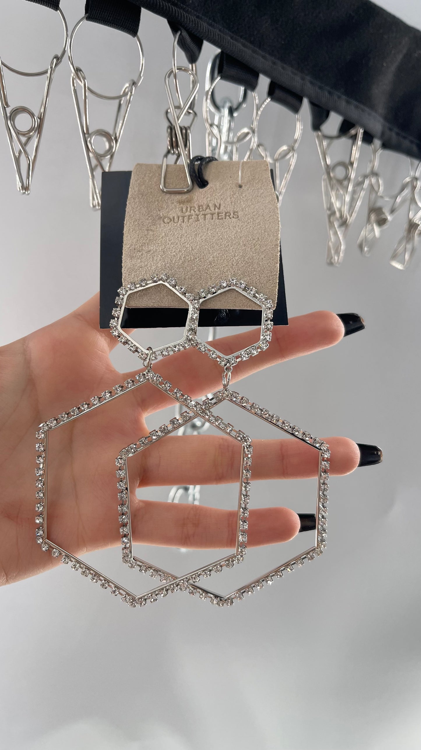 Urban Outfitters Crystal Hexagon Selena Statement Earing