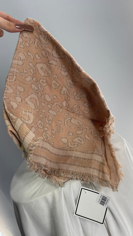 Anthropologie Dusty Pink Woven Bandana Scarf