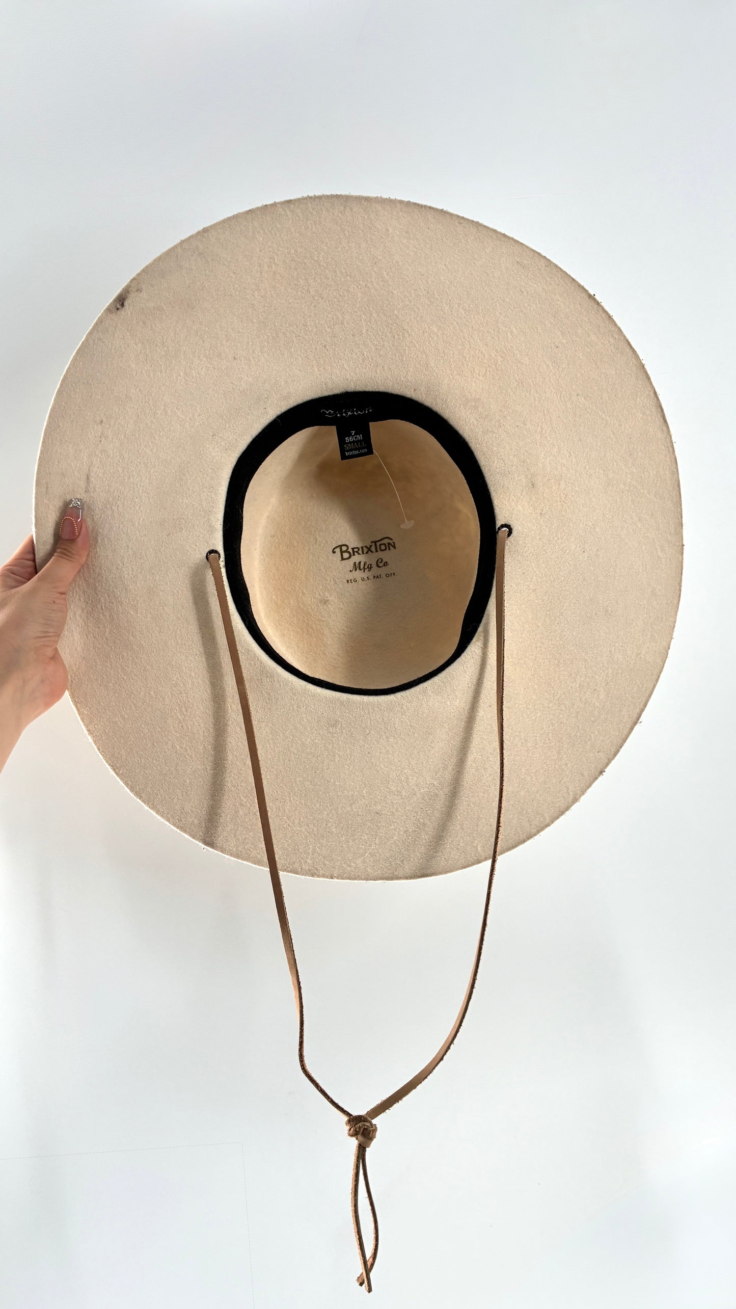 Vintage BRIXTON Off White Wide Brim Hat