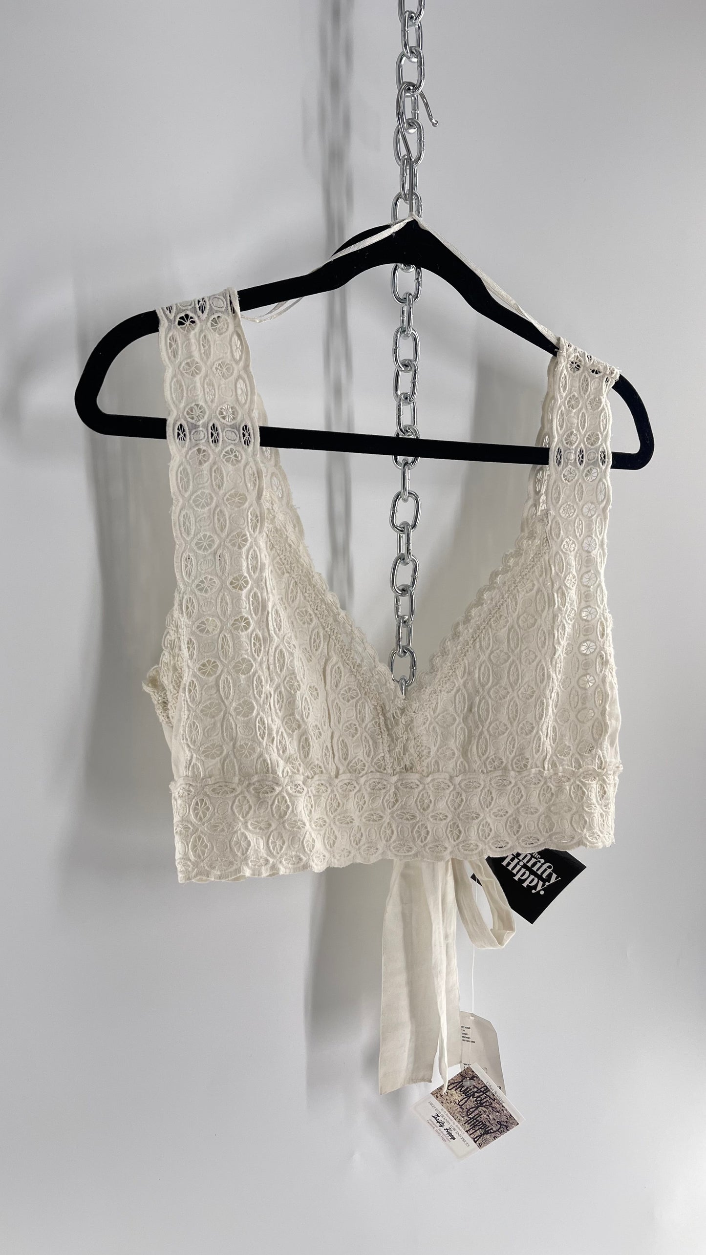 Urban Outfitters White Eyelet Lace Bustier with Tags Attached (Large)