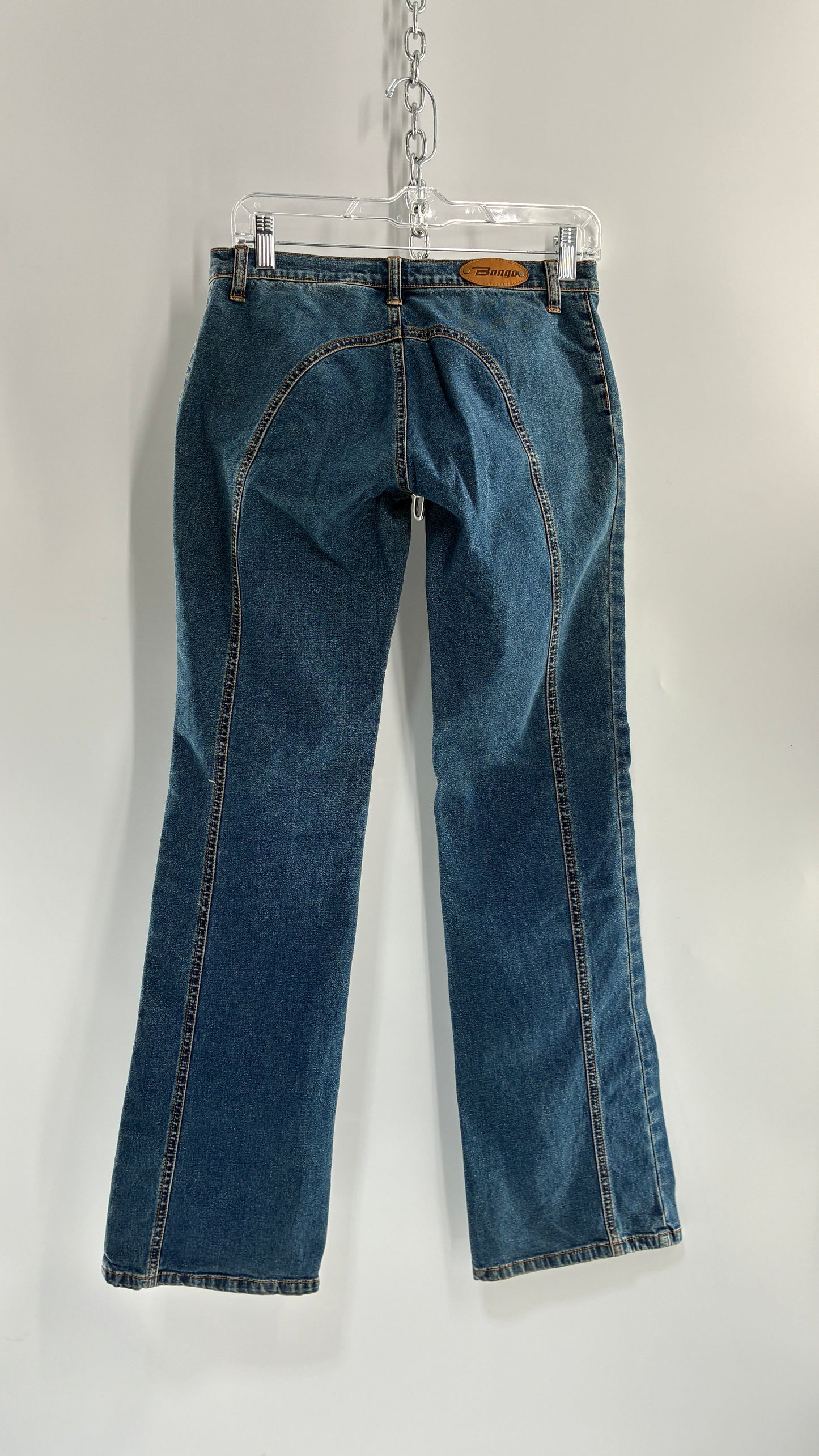 Vintage BONGO Low Rise Jeans with Lace Up Closure and Arched Bum Stitching (7)