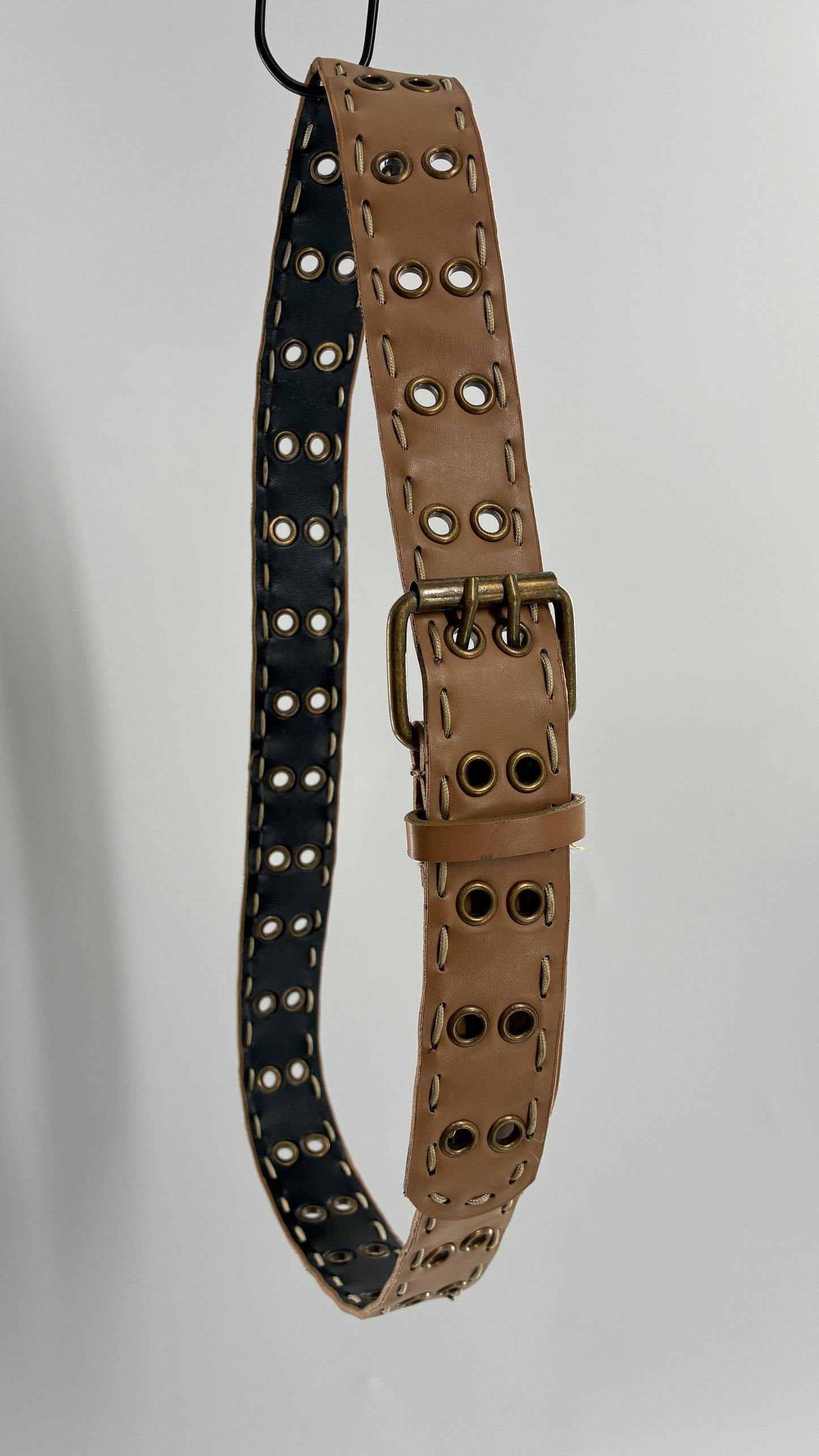 Vintage Grommet, Side Stitch Belt