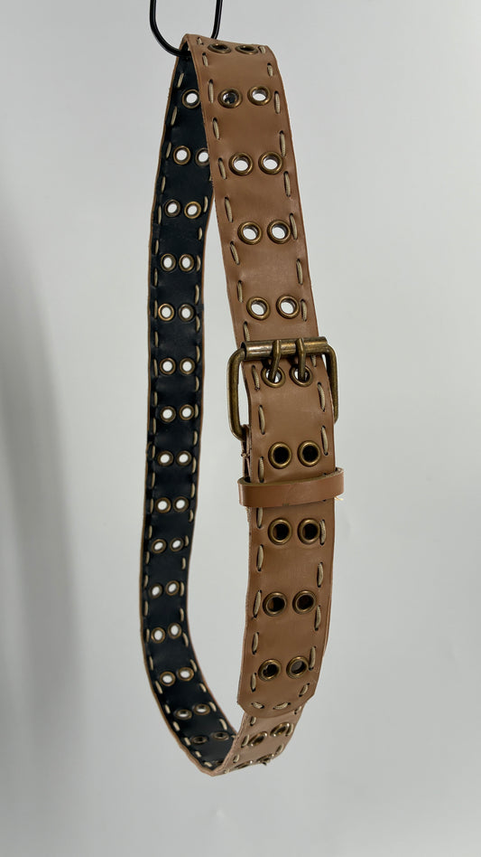 Vintage Grommet, Side Stitch Belt