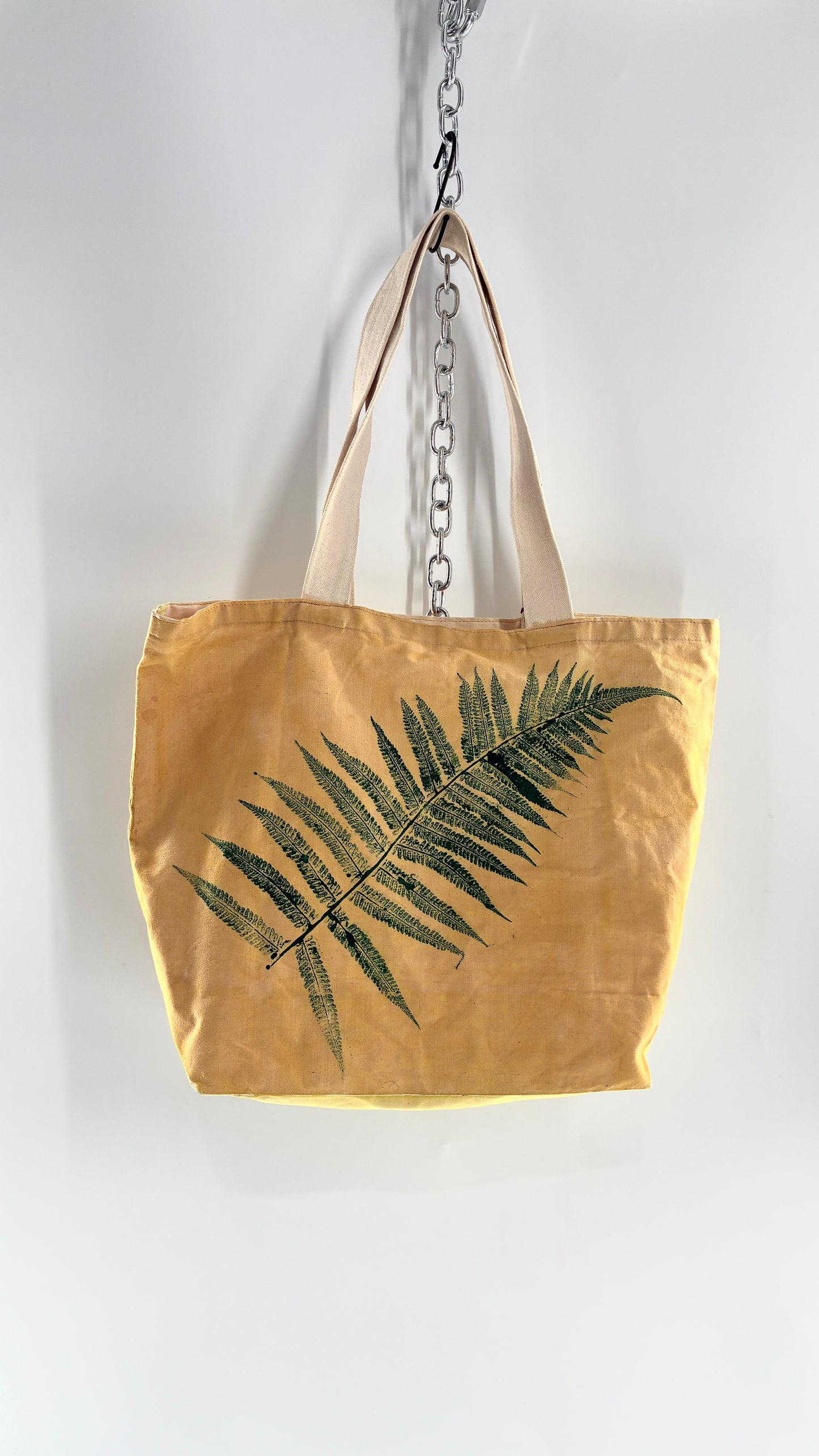 Vintage Laurel’s Originals by Laurel Anderson 100% Cotton Artisanal Hand Painter Tropical Tote Bag