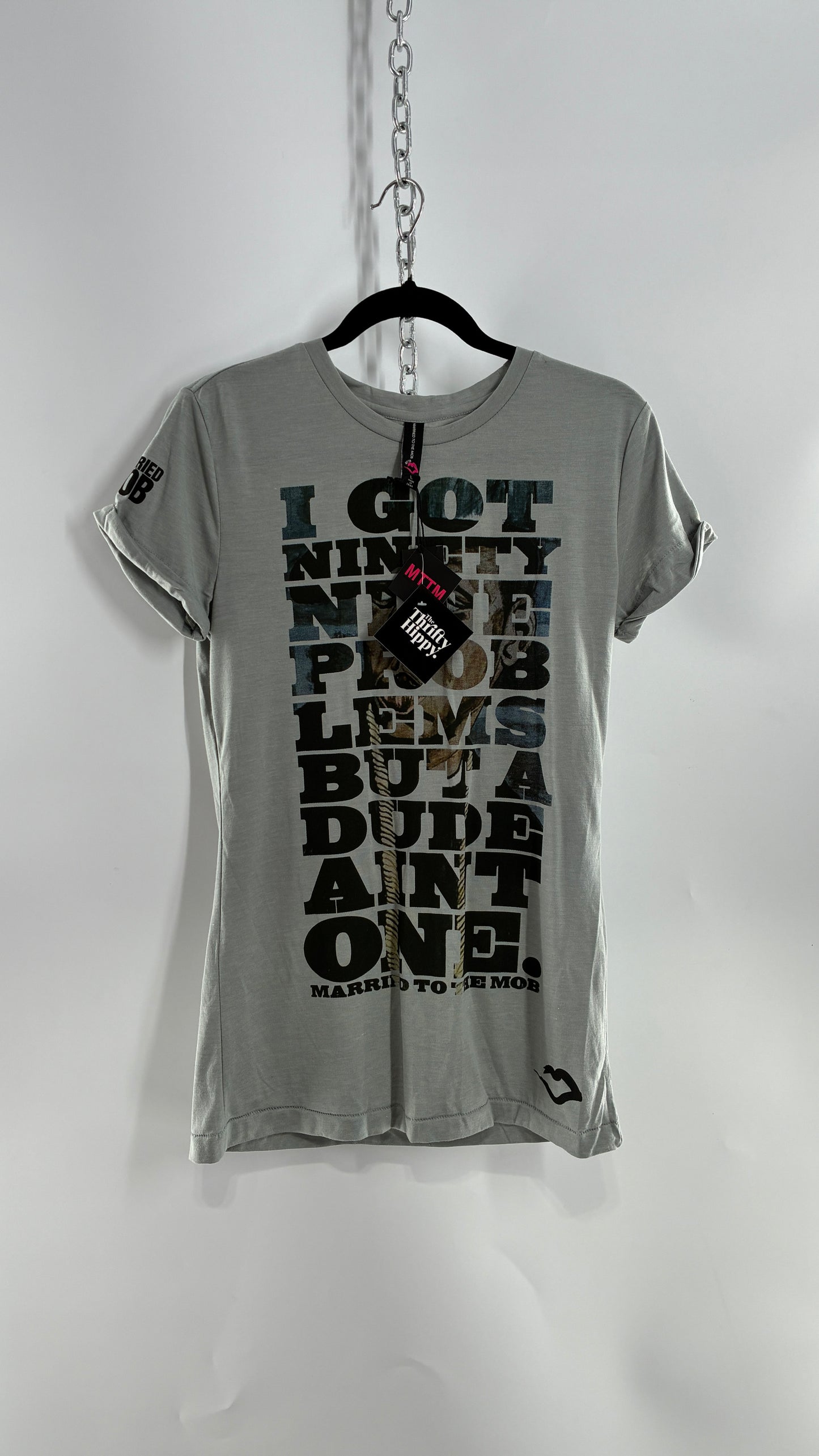 Vintage MARRIED TO THE MOB “I got 99 Problems But a Dude Ain’t One” Grey (Large)