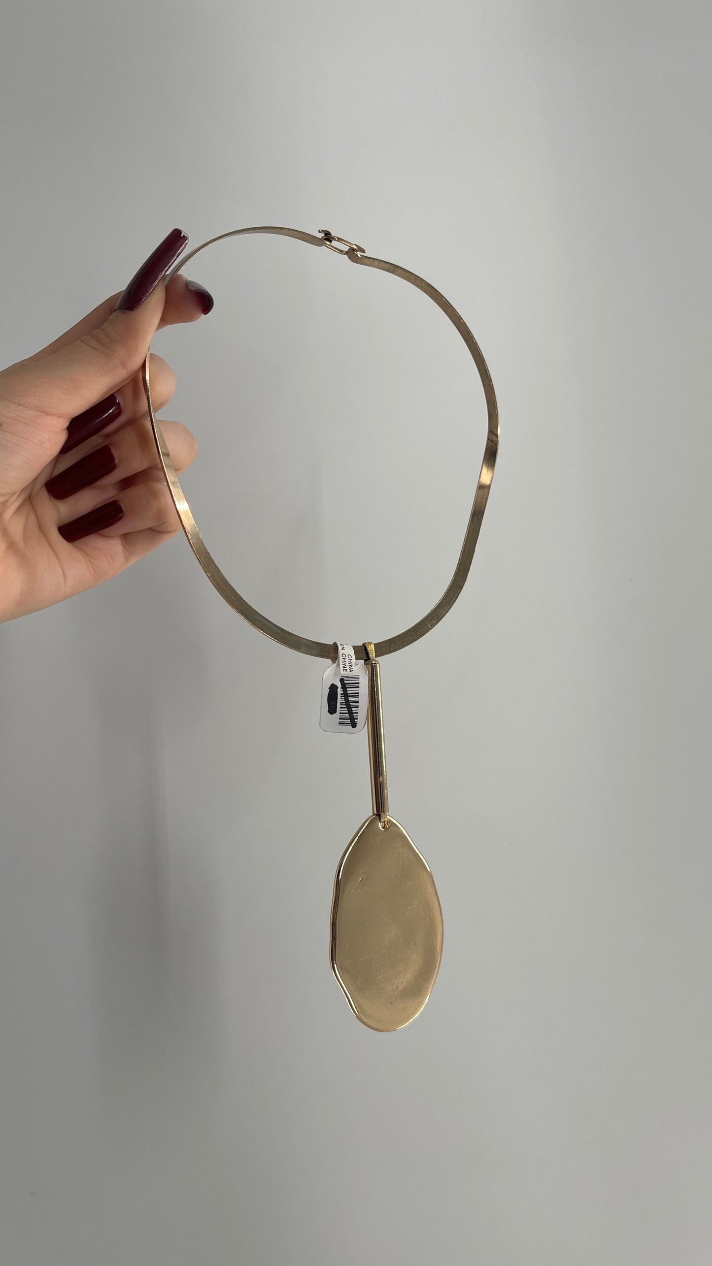 Free People Gold Choker with Pendant Detail and Tags Attached