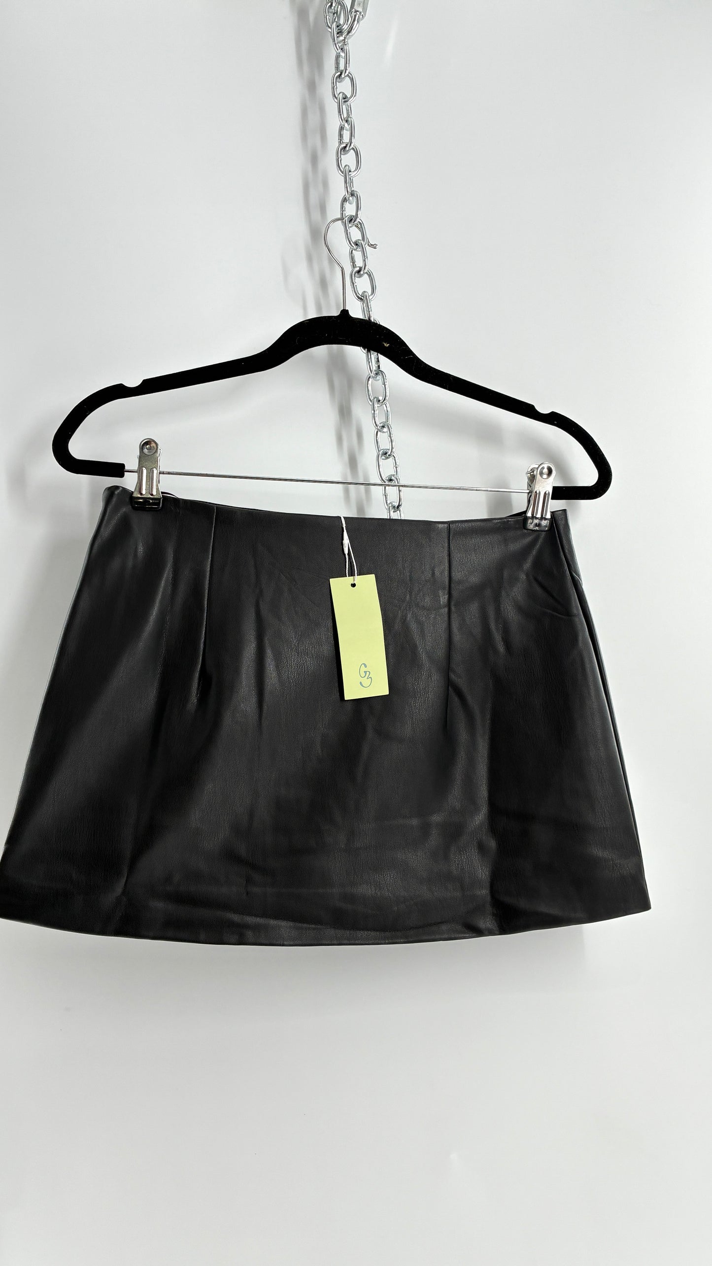 Grey Bandit Vegan Leather Mini Skirt with Tags Attached (Small)