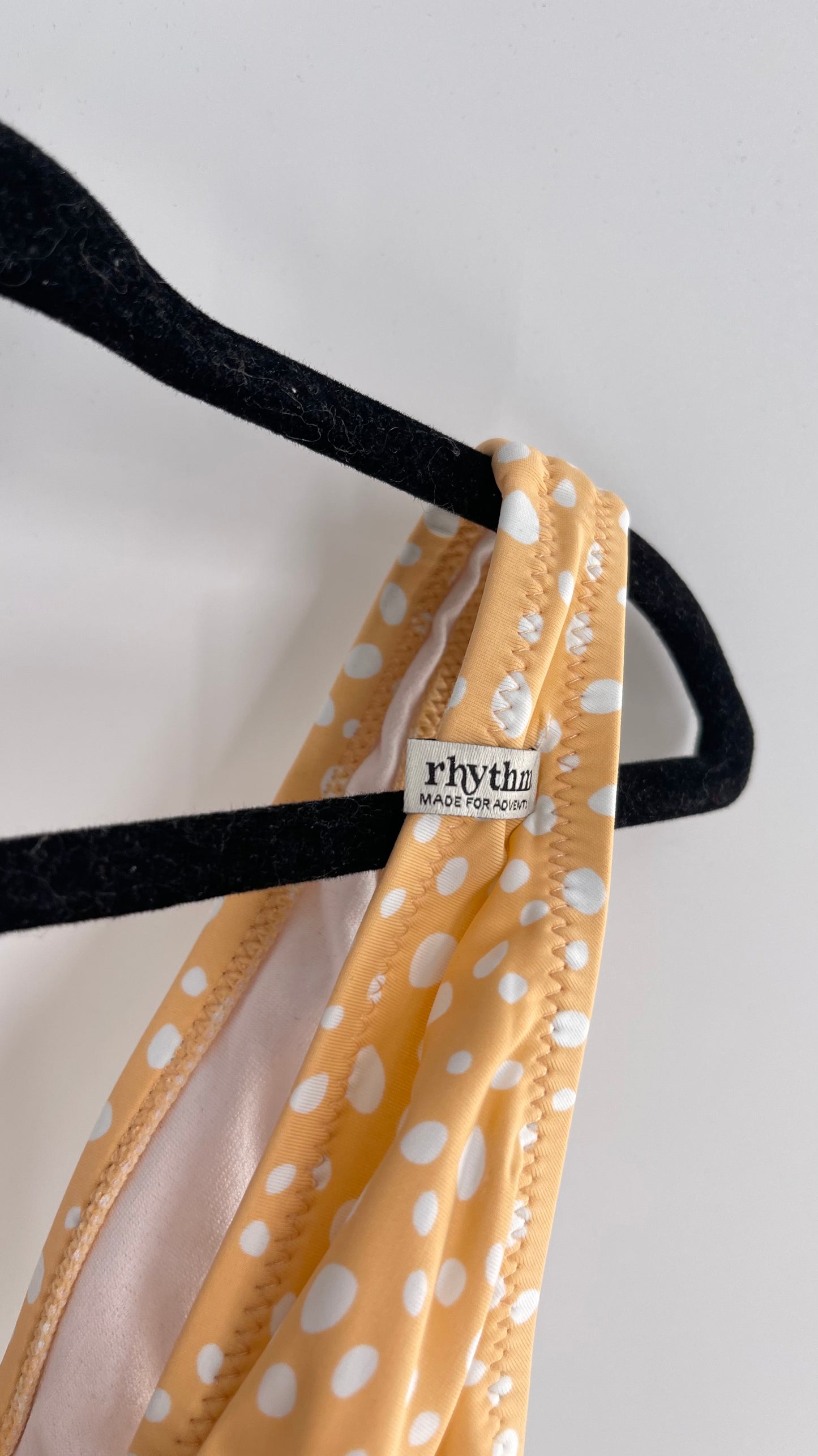 Rhythm Orange Creamsicle Polka Dot Swim Bottoms with Tags Attached NWT (Medium)