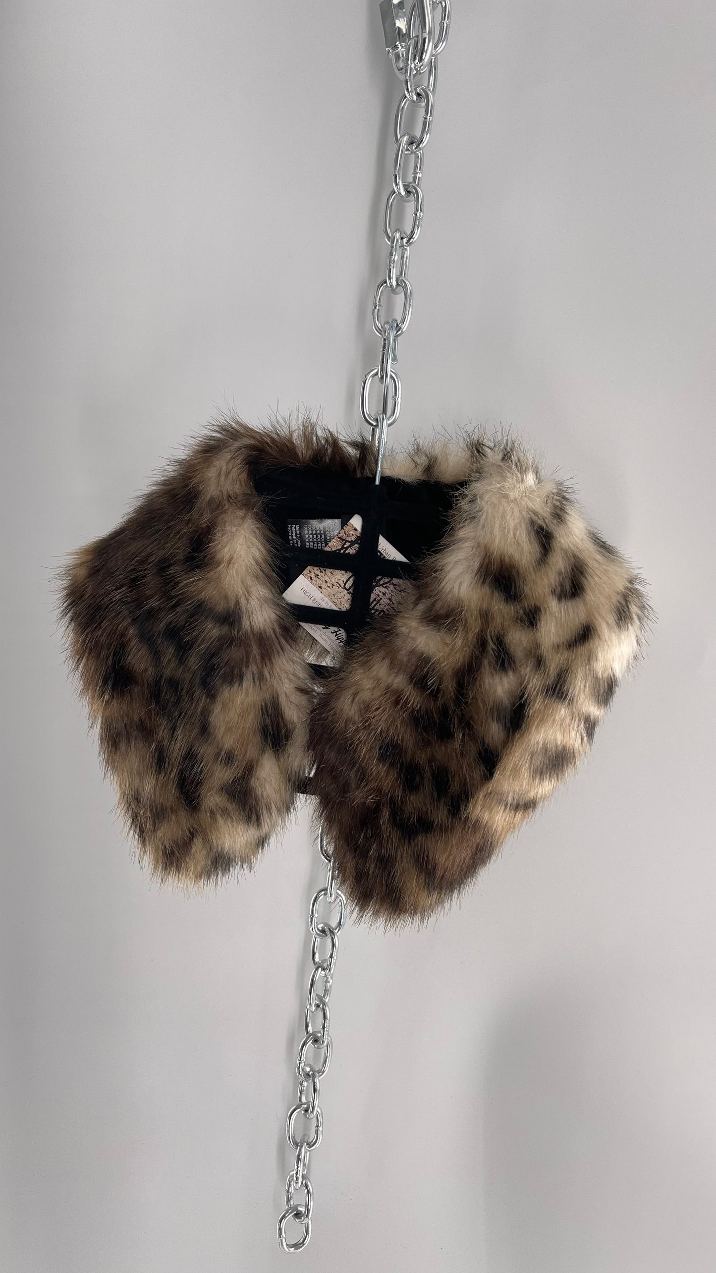 Helen Moore Cheetah Print Fur Collar