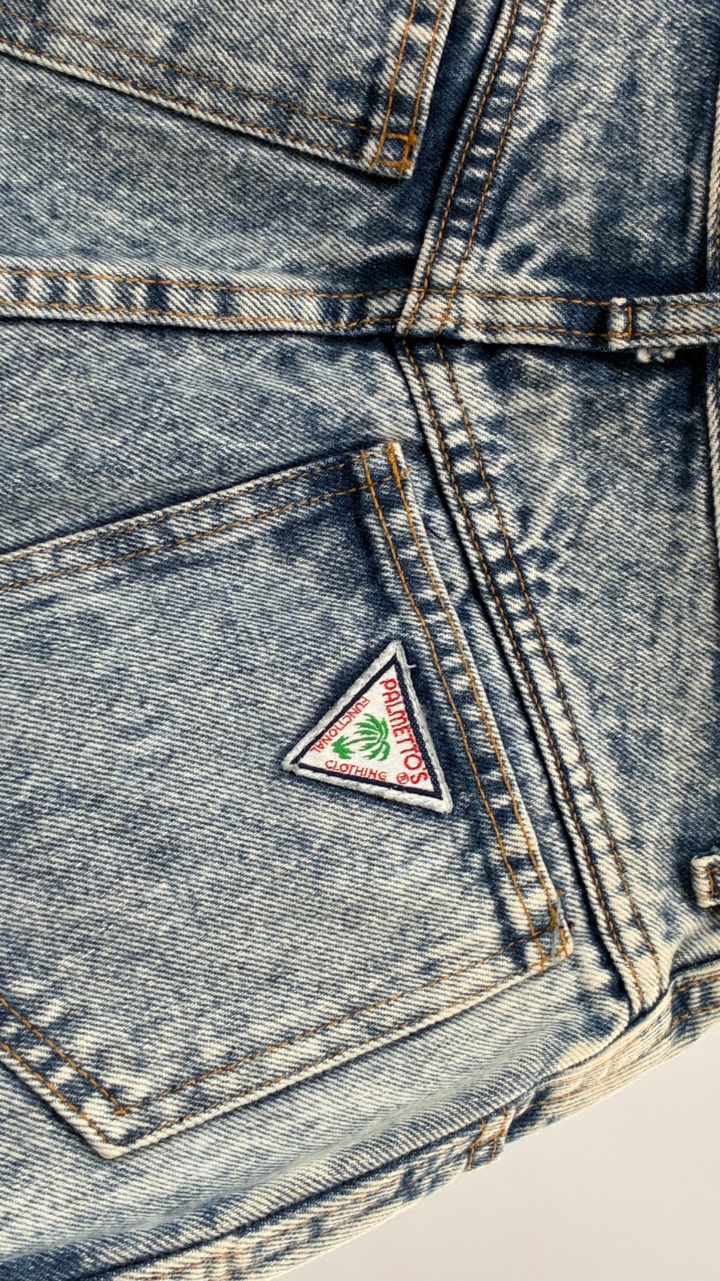 Vintage PALMETTOS Acid Washed Skirt with Slanted Pockets (5)