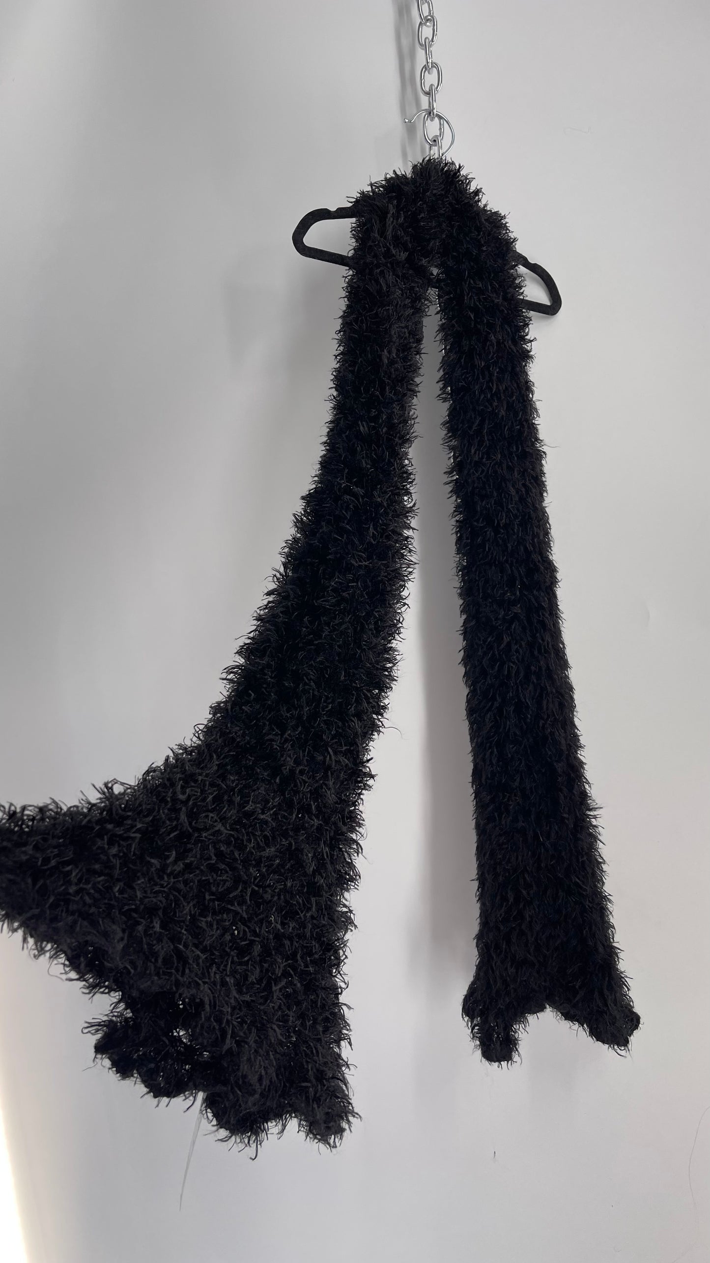 Vintage 1990s Fuzzy Skinny Scarf