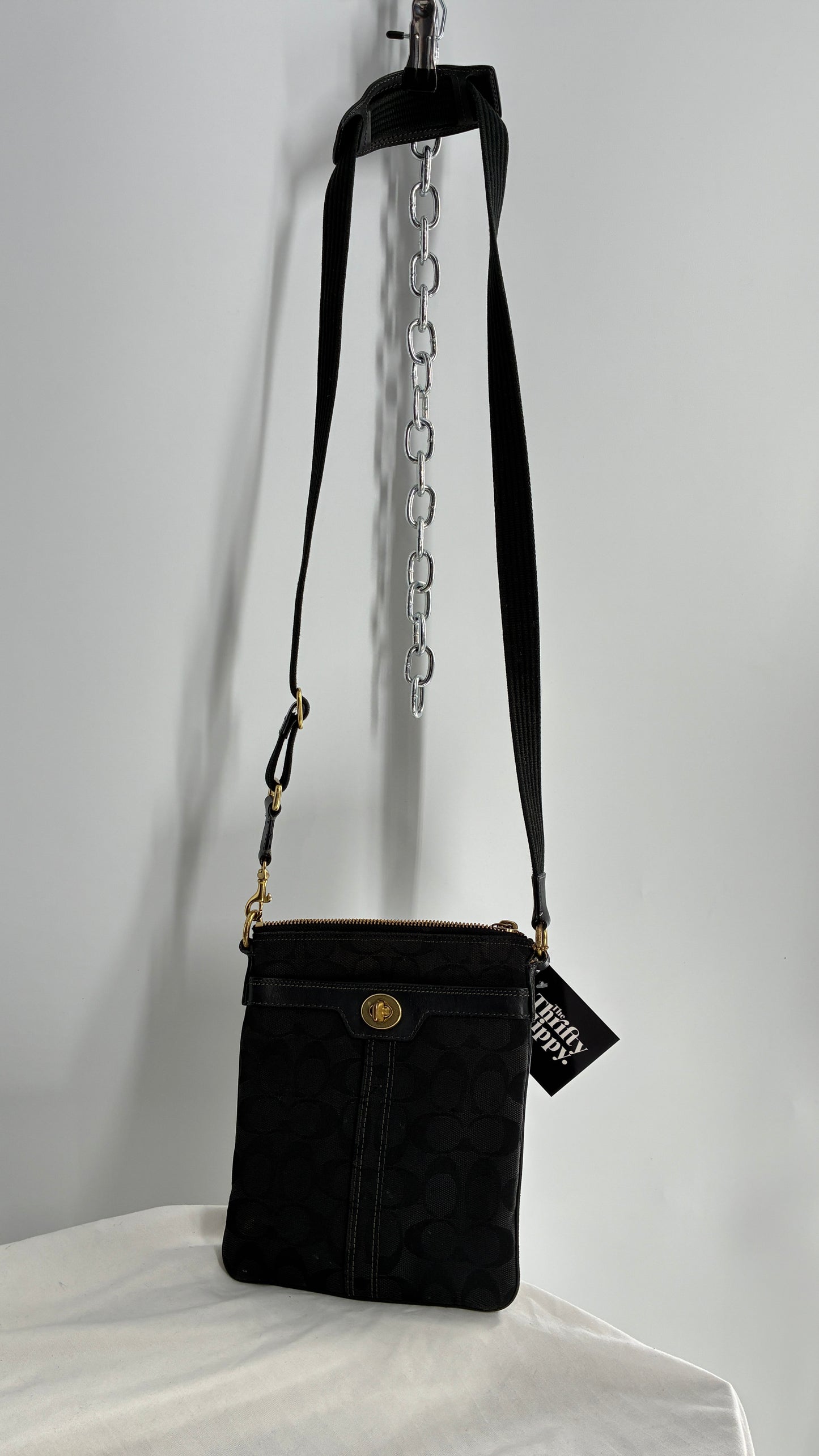 COACH Monogram Black Crossbody Purse