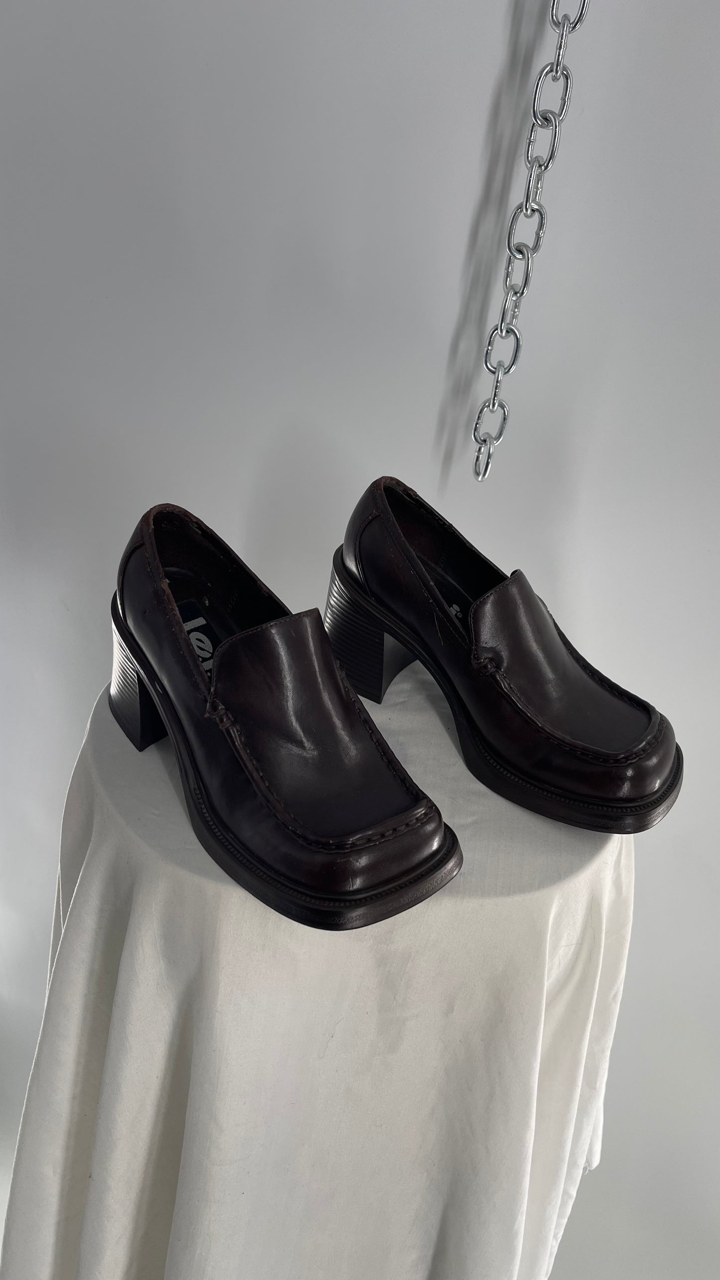 l.e.i Vintage Square Toe Chunky Heel Oxfords (5)