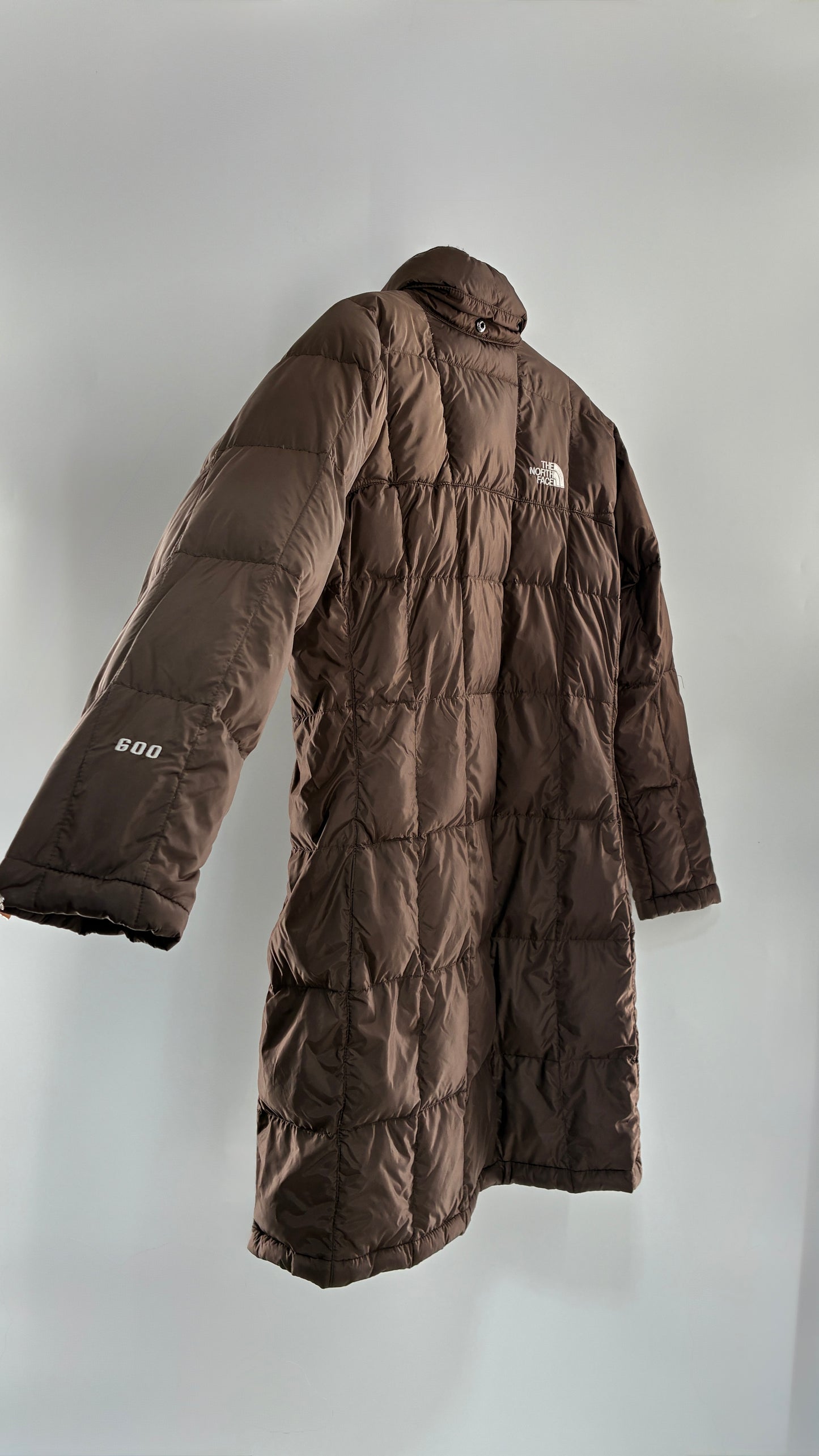 Vintage 1990s NORTH FACE Brown Bubble Puffer Coat (Small)