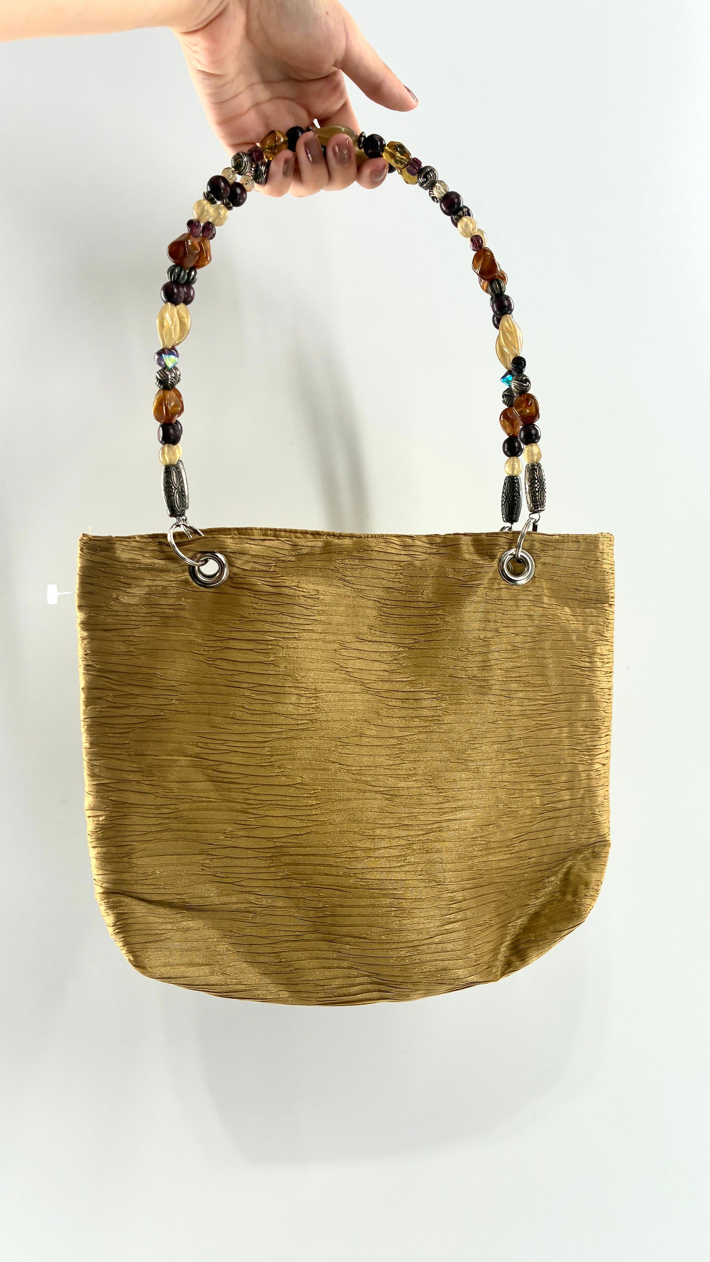 Vintage Purse with Iridescent Beaded Handle