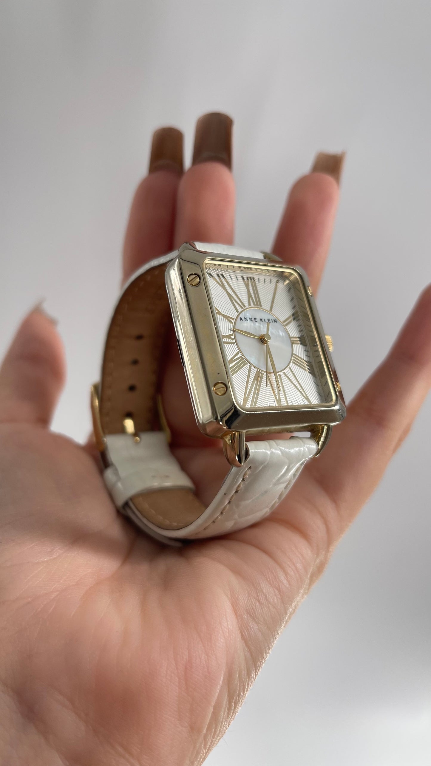 Vintage Skinny Watch with Two Straps