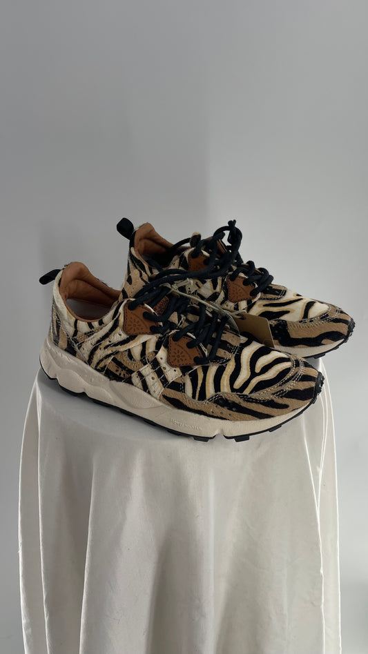 Flower Mountain X Free People Cow Hide Mixed Animal Print Sneakers with Tags Attached (7)