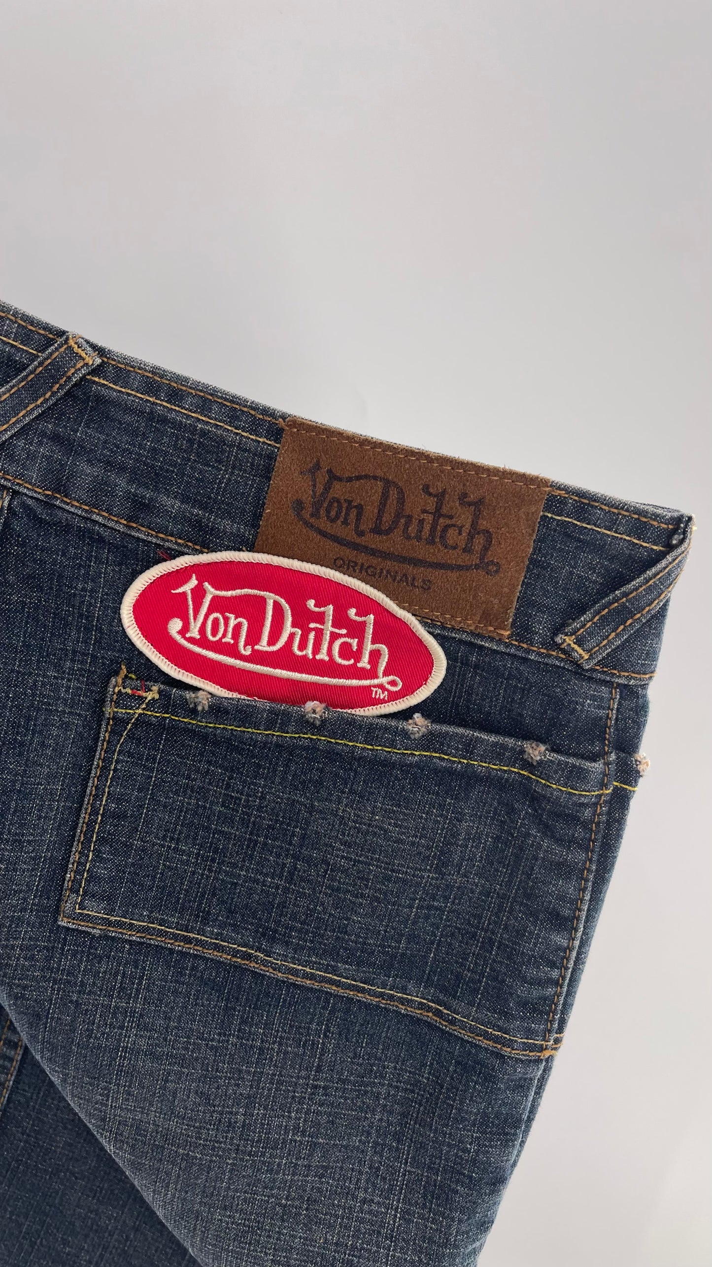 Vintage 1990s Von Dutch Skirt with Red Contrast Zipper (XS)