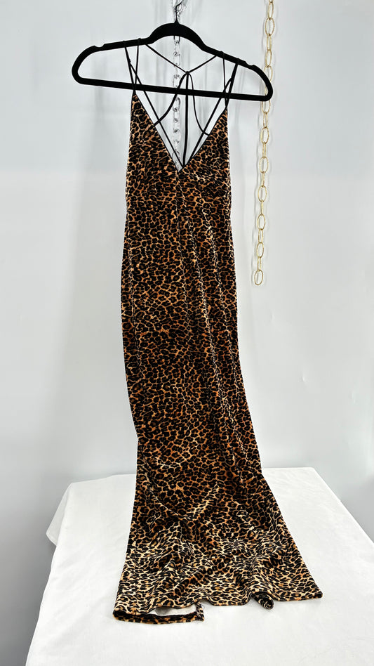 Vintage ECOTE Velour Cheetah Print Dress (XS)
