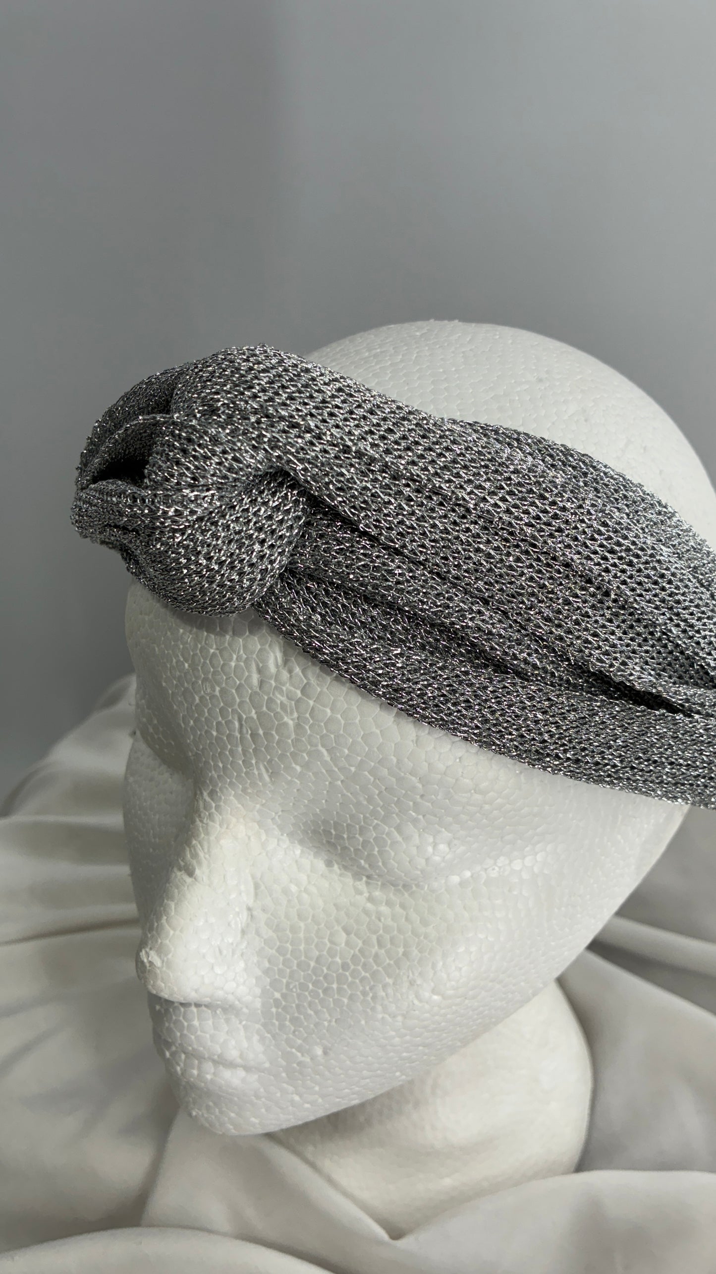 Free People Metallic Silver Mesh Headband