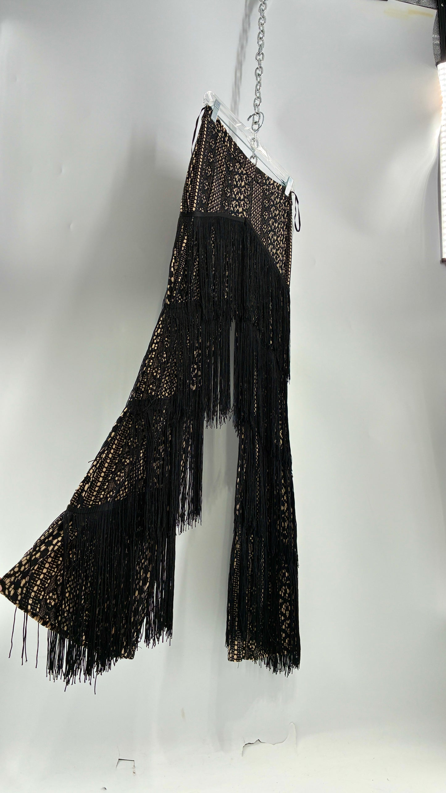 BANJUL Lace Kickflares Covered in Layers of Fringe (Small)