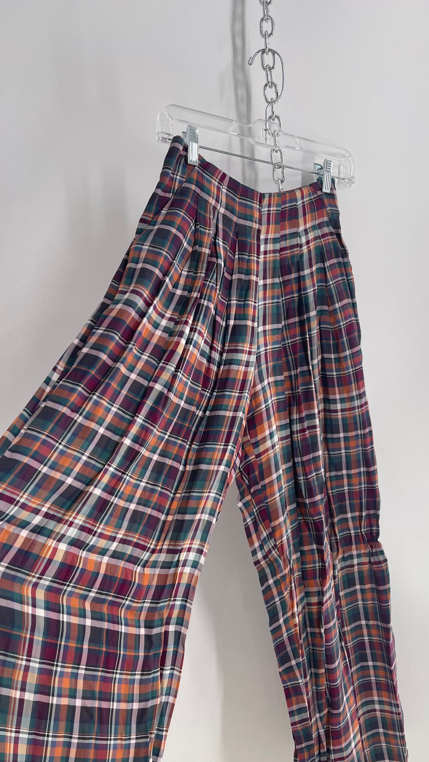 KACHEL X Anthropologie Plaid Wide Leg Pants (2)