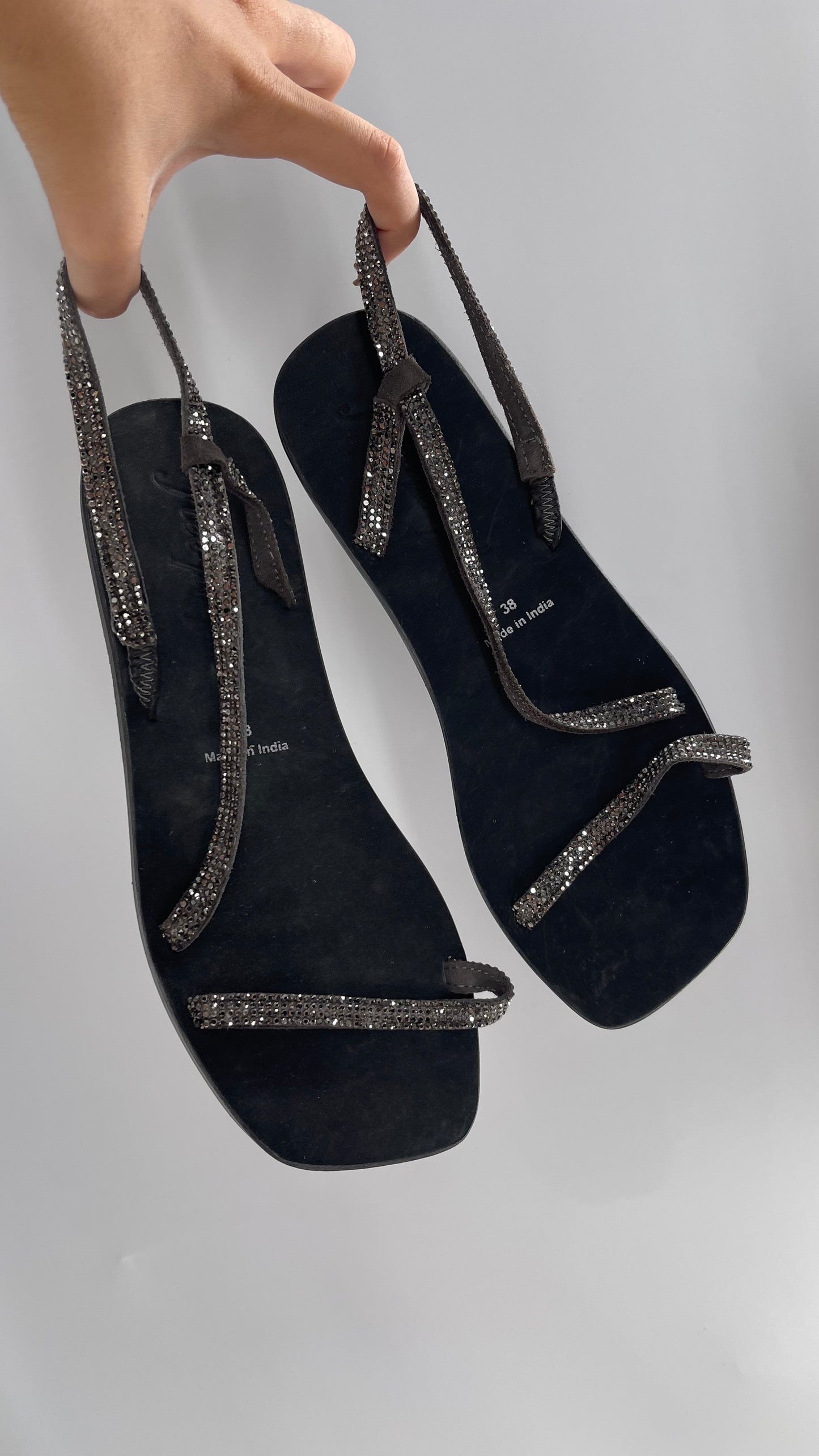 Free People Rhinestone Strap Sandal (38)